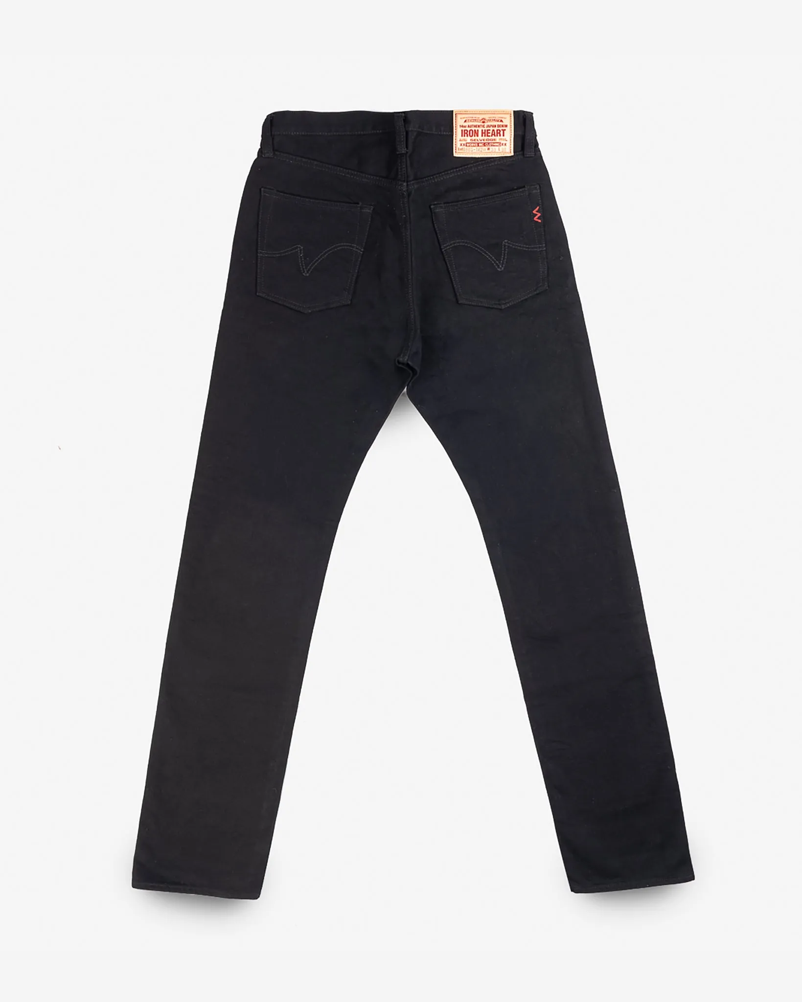 14oz Selvedge Denim Relaxed Tapered Cut Jeans - Black/Black sold by Iron Heart product image thumbnail 5