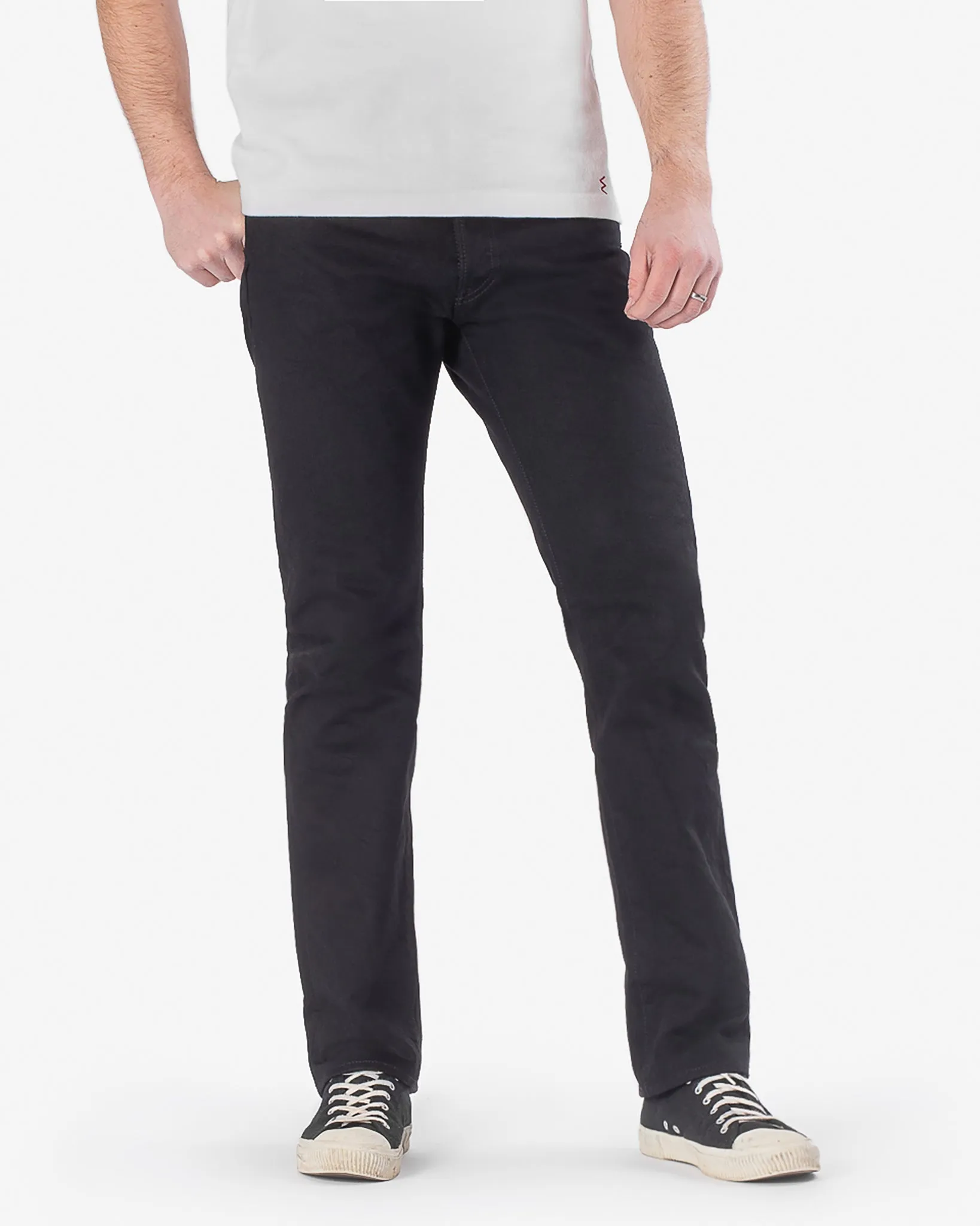 14oz Selvedge Denim Relaxed Tapered Cut Jeans - Black/Black sold by Iron Heart product image thumbnail 2