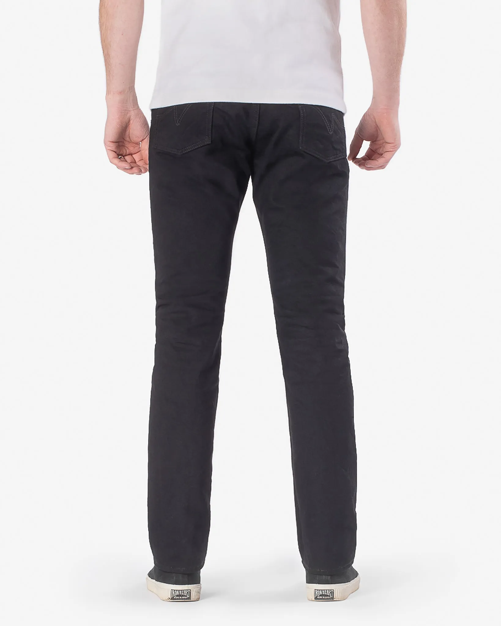14oz Selvedge Denim Relaxed Tapered Cut Jeans - Black/Black sold by Iron Heart product image thumbnail 3