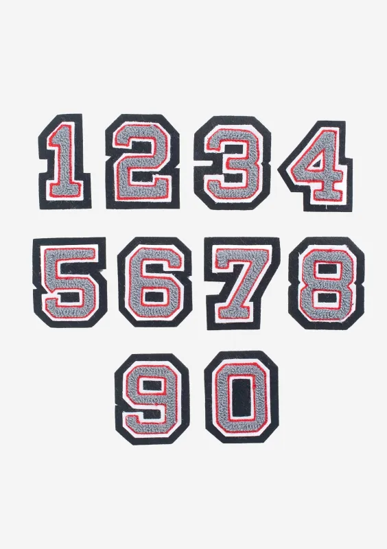 Chenille Patches - Numerals sold by Iron Heart
