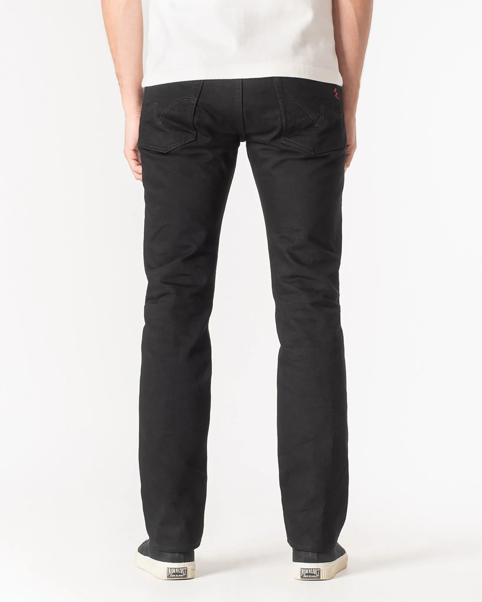 14oz Selvedge Denim Slim Tapered Cut Jeans - Black/Black sold by Iron Heart product image thumbnail 3