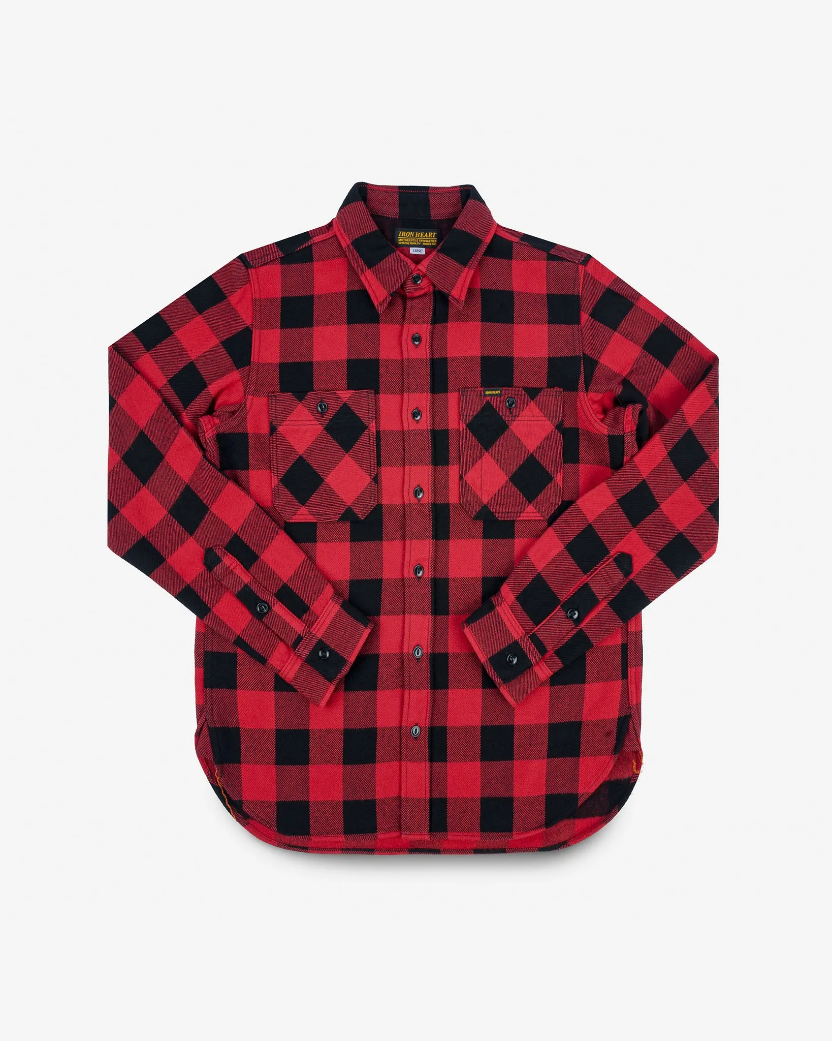Ultra Heavy Flannel Buffalo Check Work Shirt - Red/Black sold by Iron Heart