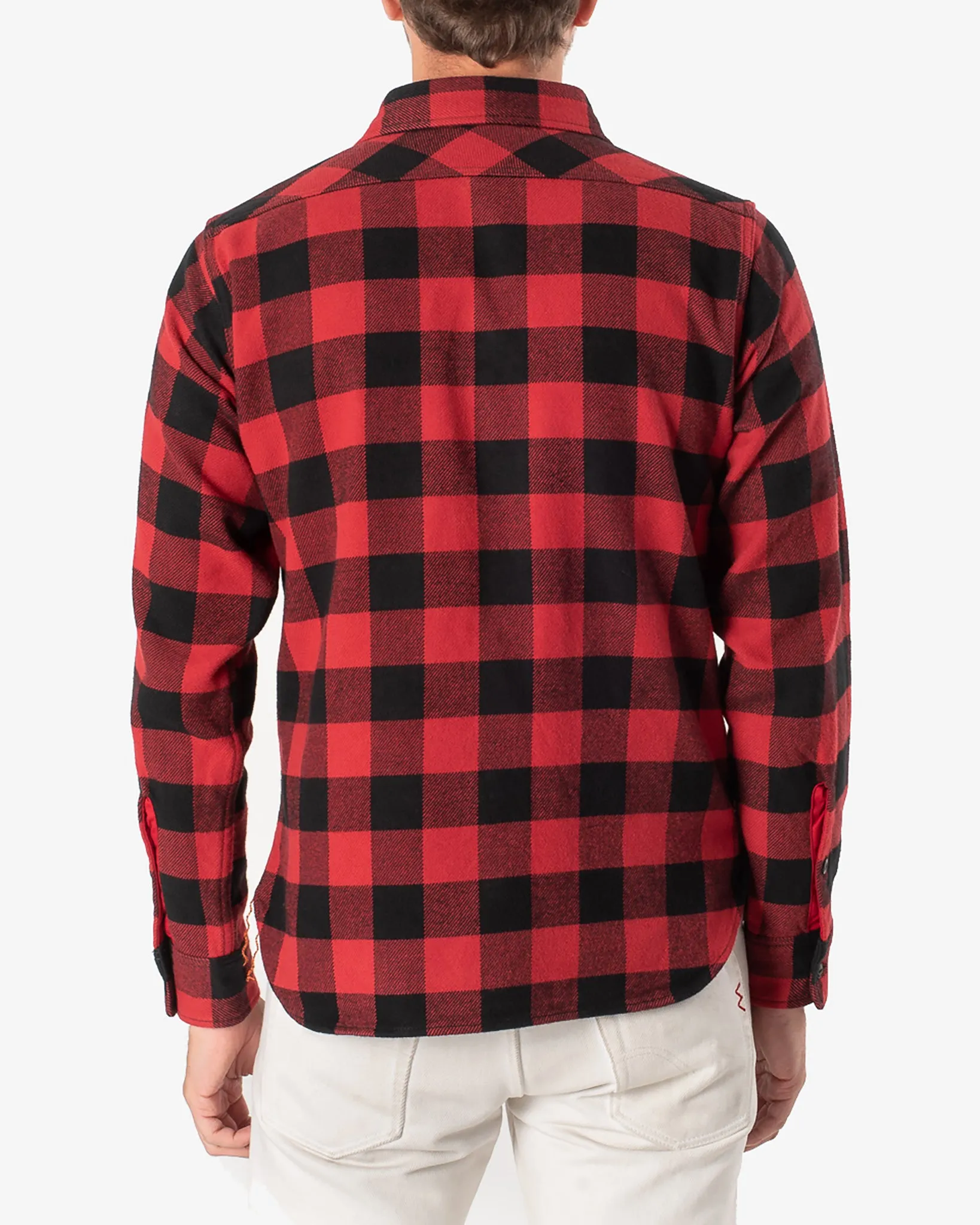 Ultra Heavy Flannel Buffalo Check Work Shirt - Red/Black sold by Iron Heart product image thumbnail 3