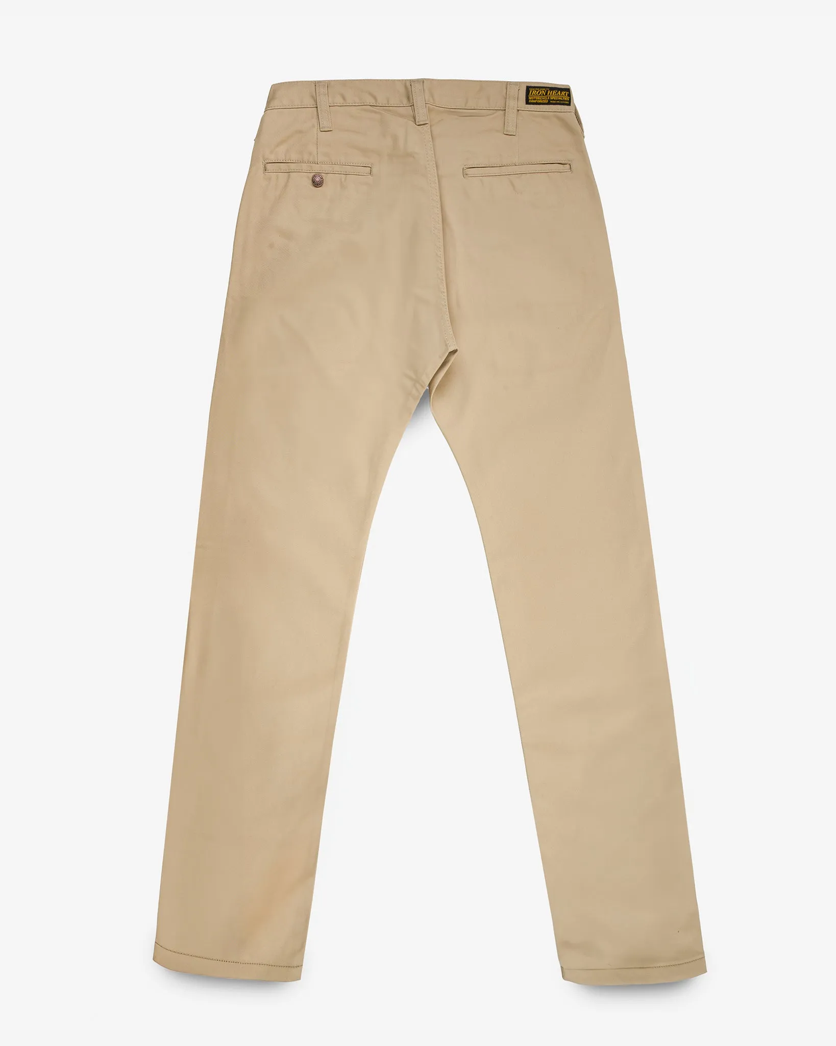 9oz Mercerised Selvedge Cotton Slim Tapered Chinos - Khaki sold by Iron Heart product image thumbnail 5