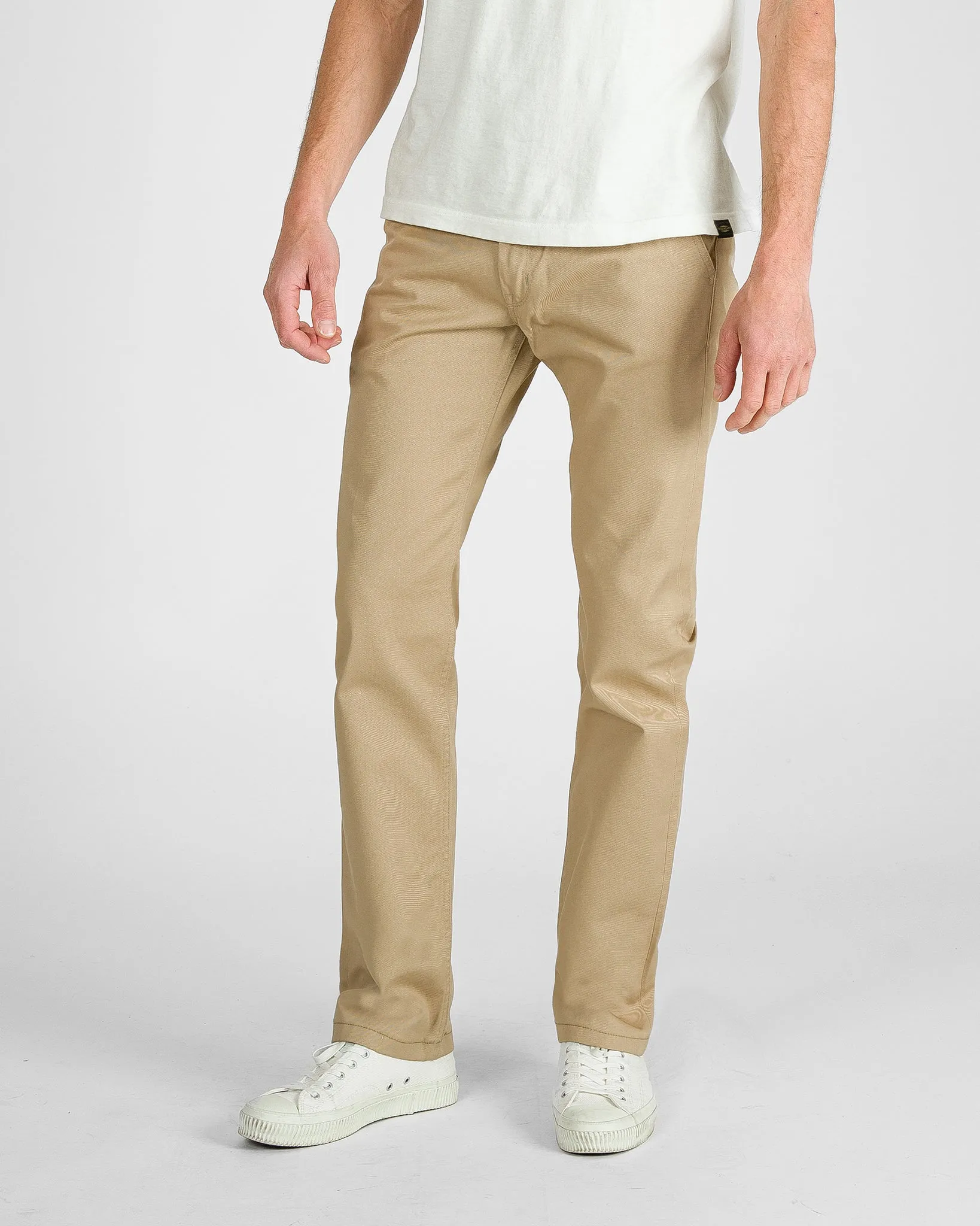 9oz Mercerised Selvedge Cotton Slim Tapered Chinos - Khaki sold by Iron Heart product image thumbnail 2