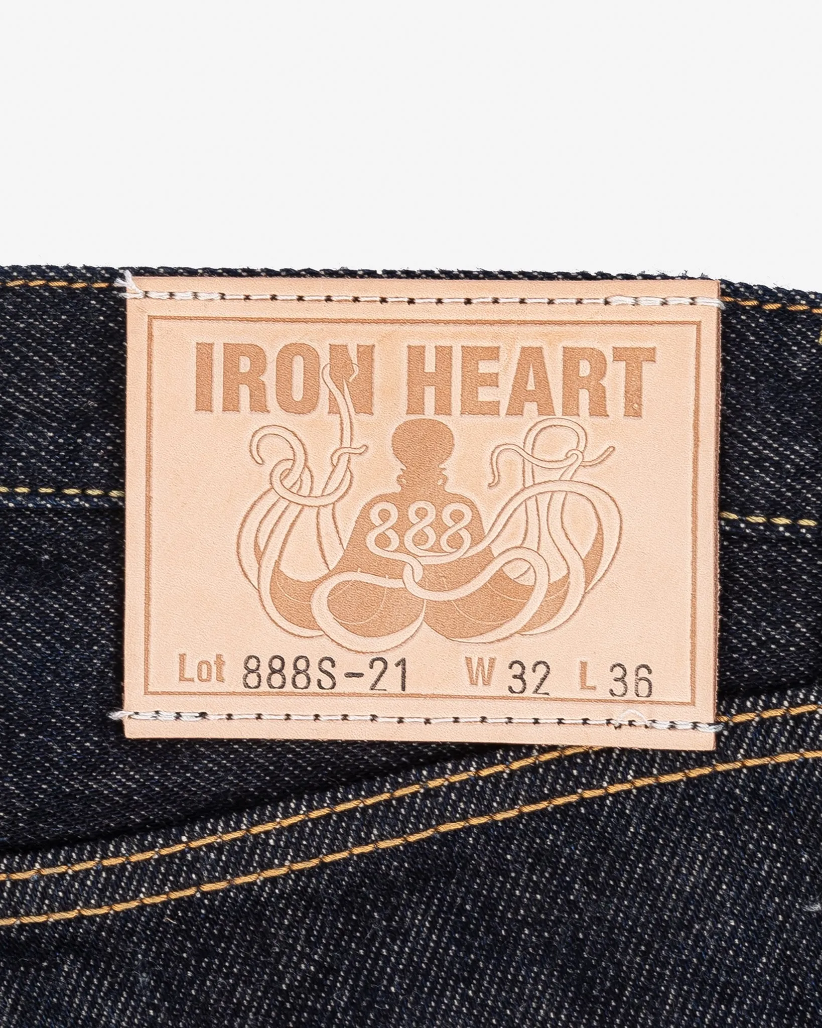 21oz Selvedge Denim Relaxed Tapered Cut Jeans - Indigo sold by Iron Heart product image thumbnail 4