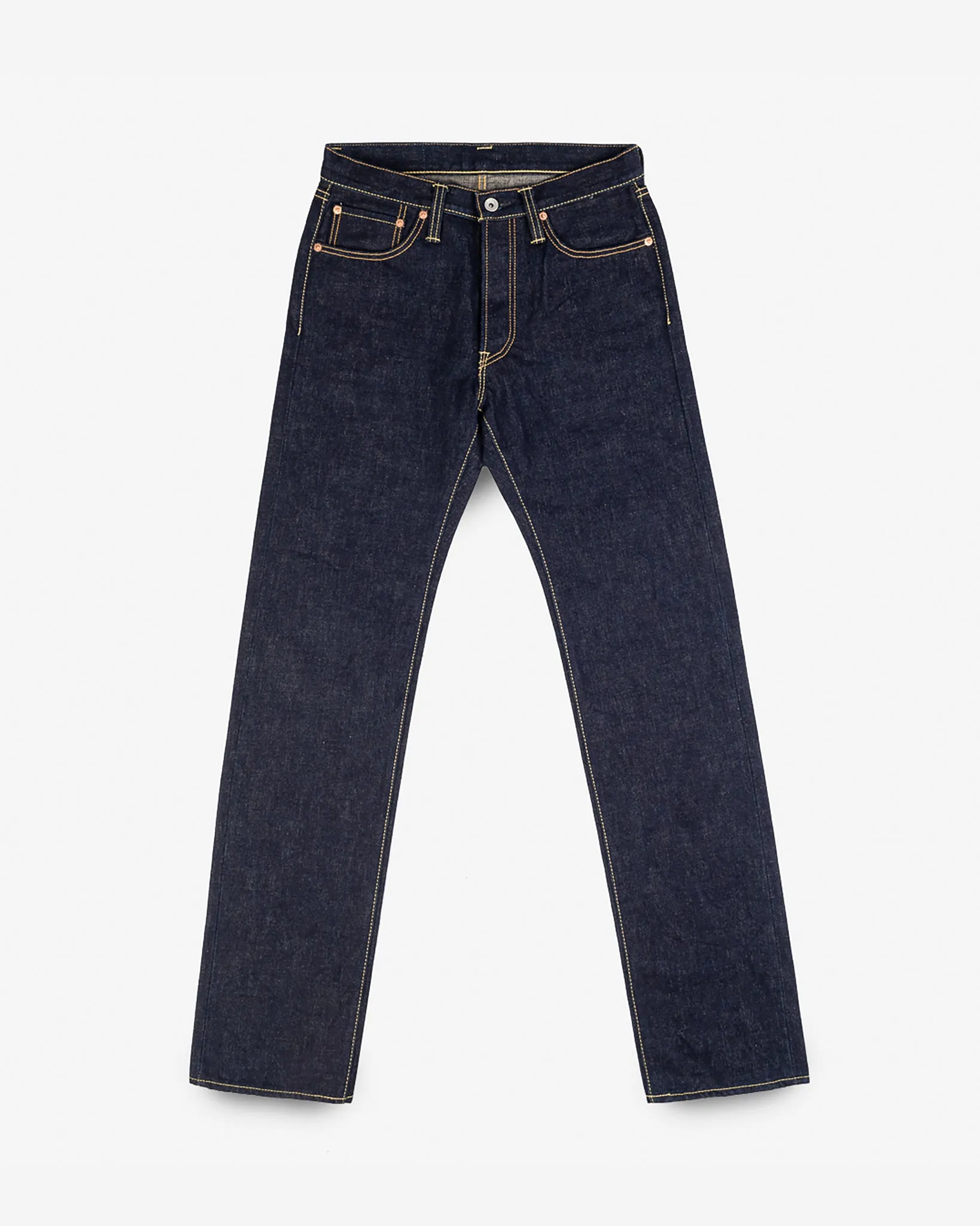 18oz Vintage Selvedge Denim Straight Cut Jeans - Indigo sold by Iron Heart