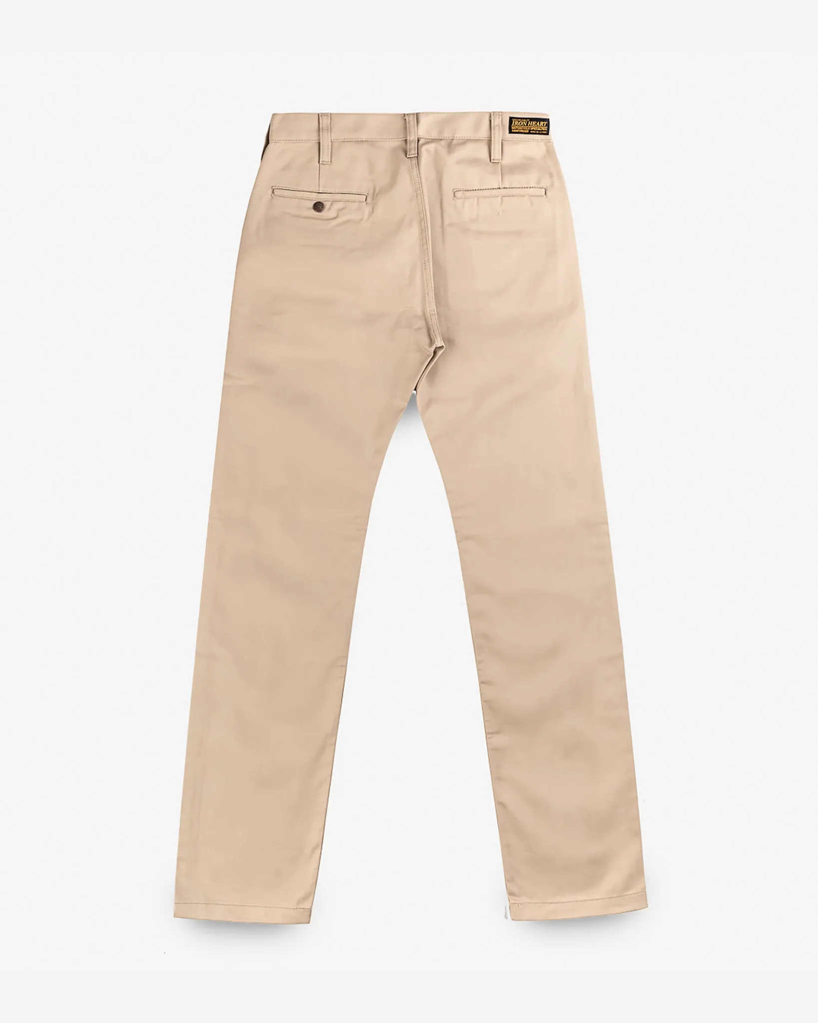 9oz Mercerised Selvedge Cotton Straight Cut Chinos - Khaki sold by Iron Heart product image thumbnail 4