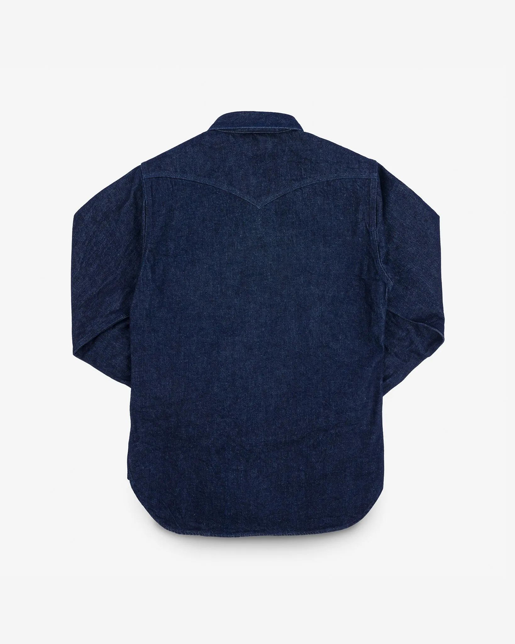 12oz Selvedge Denim Western Shirt With Tonal Stitching - Indigo sold by Iron Heart product image thumbnail 4