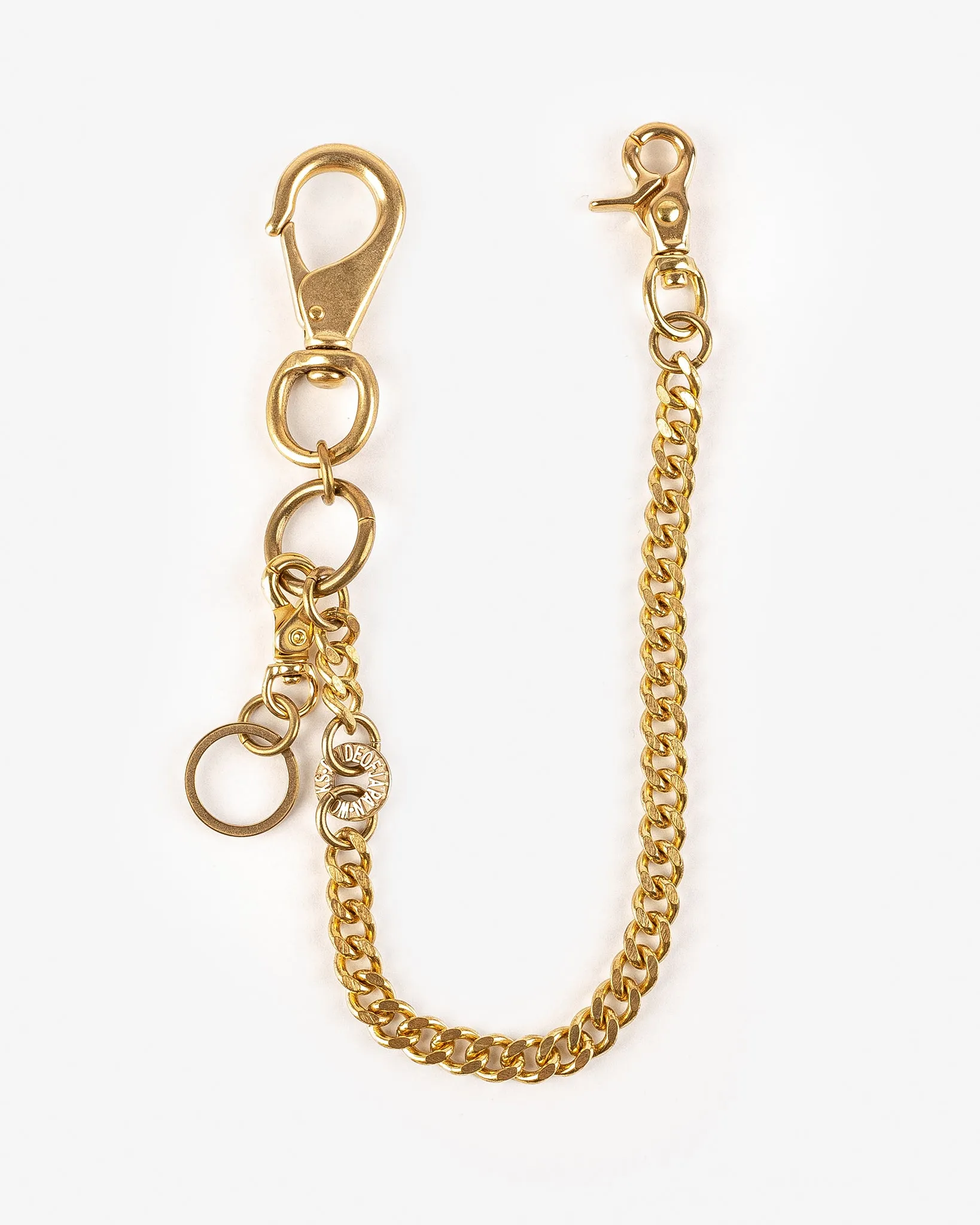 Wallet Chain with Large Clip and Keyring - Brass sold by Iron Heart