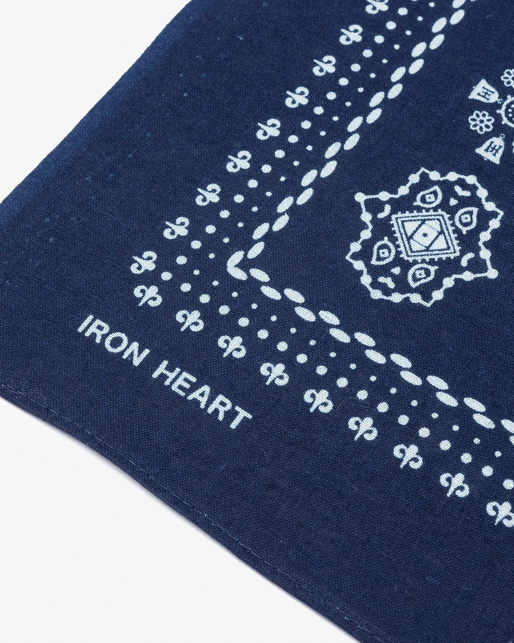 Iron Heart “Bell” Print Bandana - Indigo sold by Iron Heart product image thumbnail 4