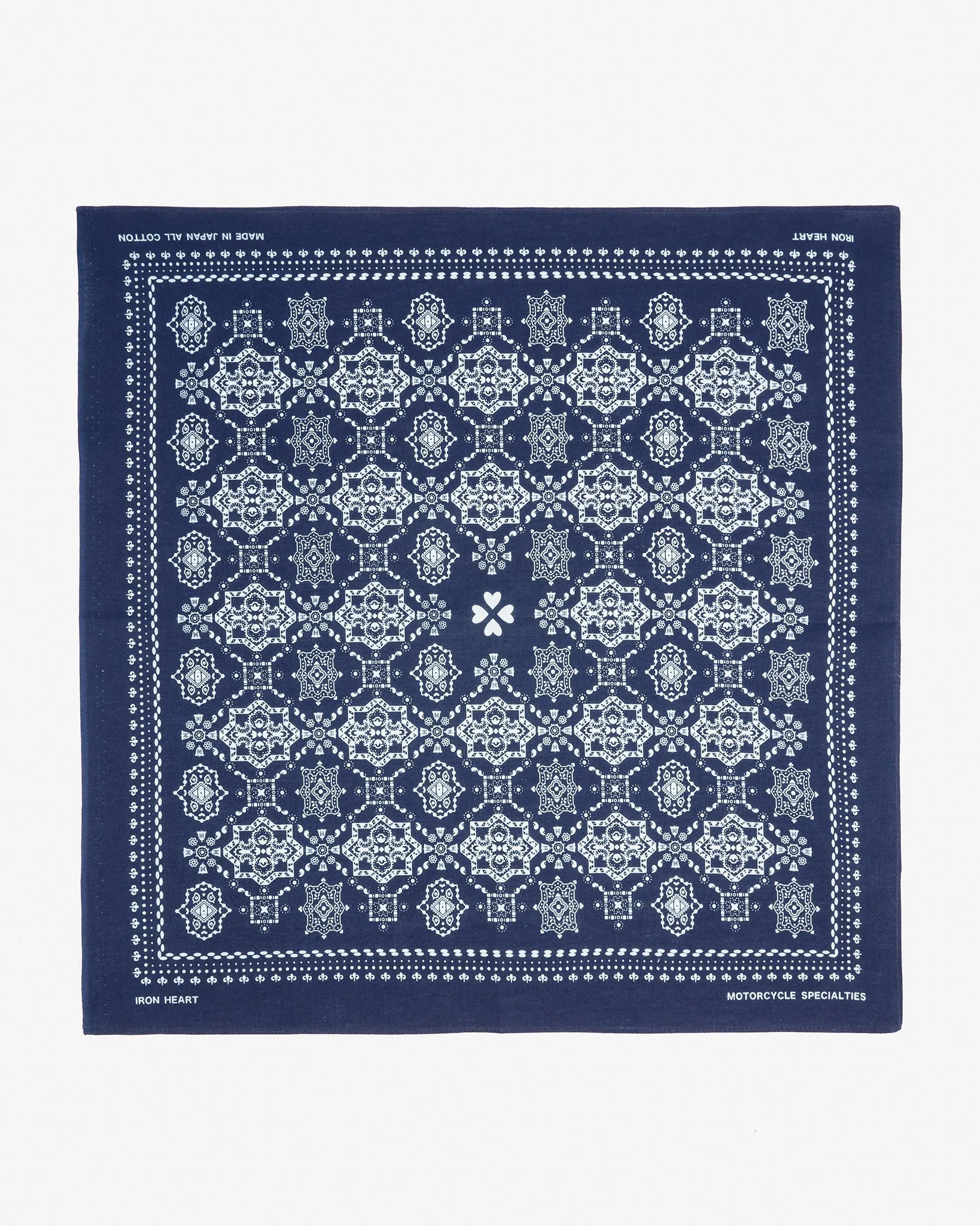 Iron Heart “Bell” Print Bandana - Indigo sold by Iron Heart