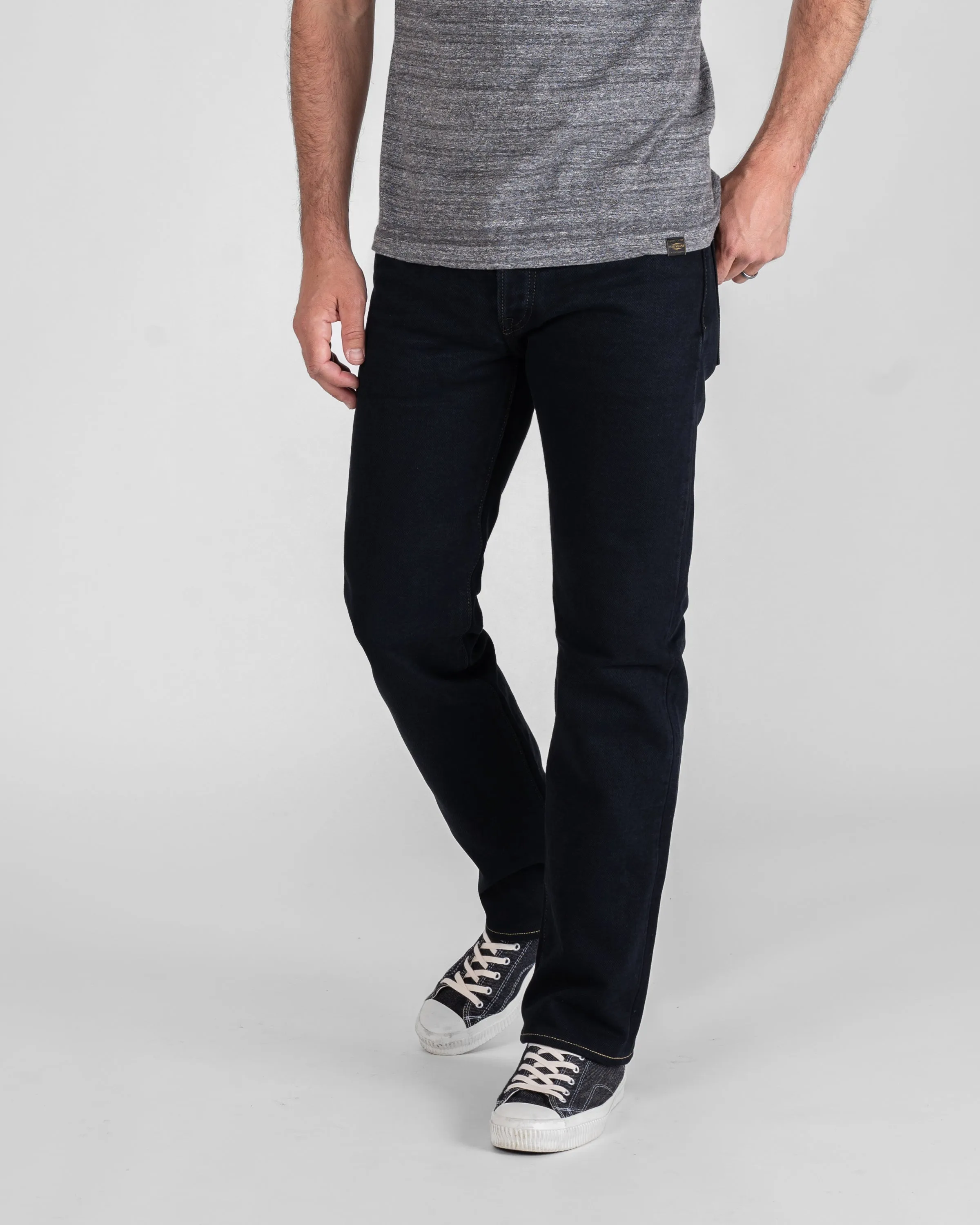 21oz Selvedge Denim Slim Straight Cut Jeans - Indigo Overdyed Black sold by Iron Heart product image thumbnail 2