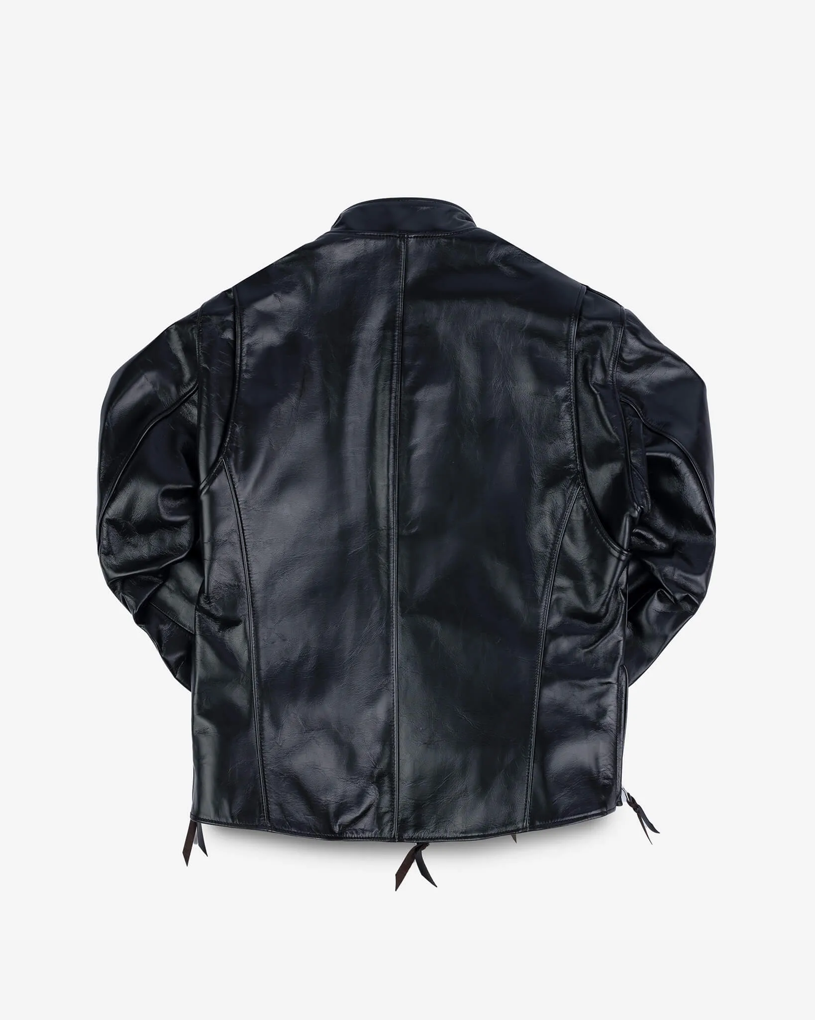 Japanese Horsehide Rider’s Jacket - Black (Tea-Core Dyed) sold by Iron Heart product image thumbnail 5