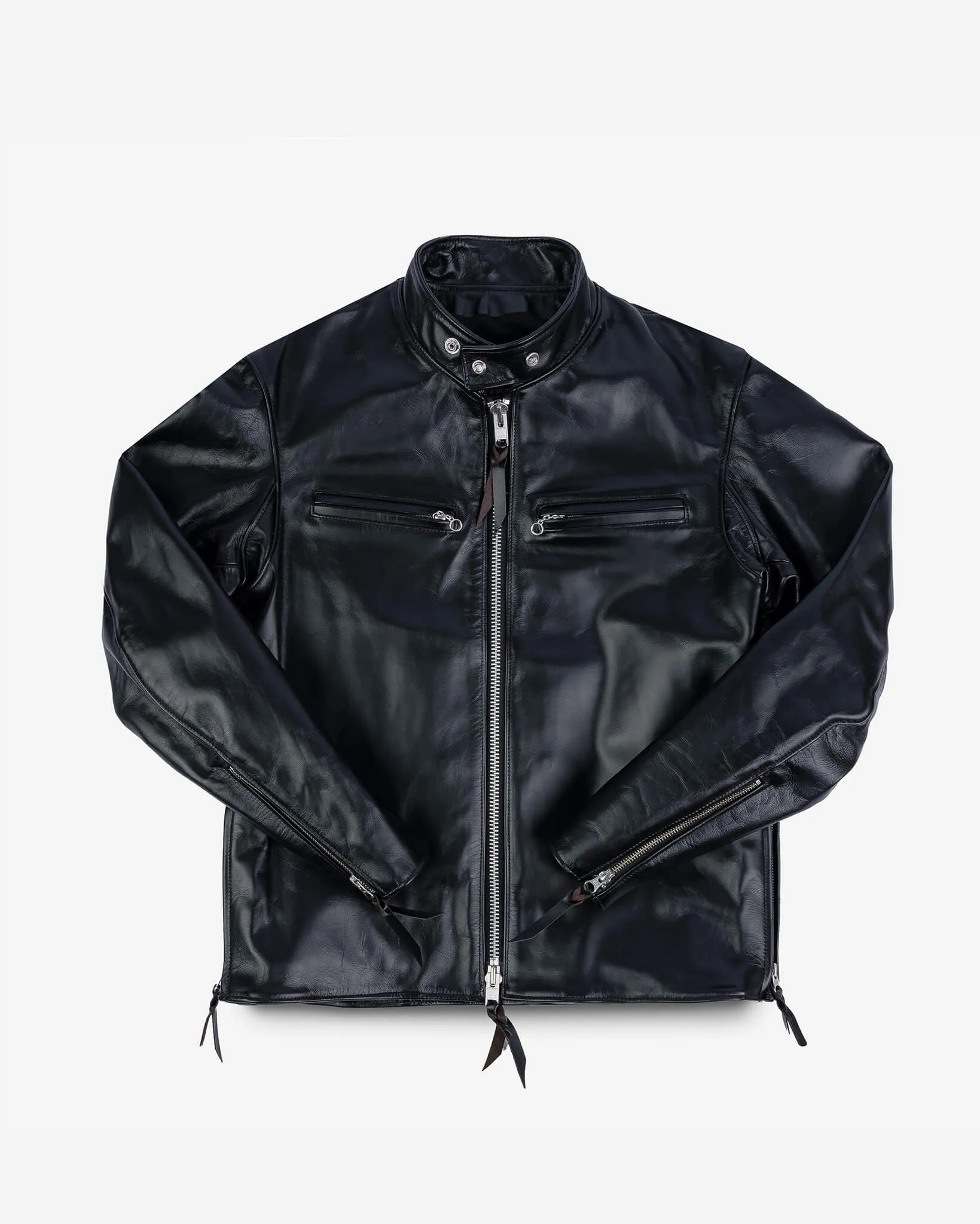 Japanese Horsehide Rider’s Jacket - Black (Tea-Core Dyed) sold by Iron Heart