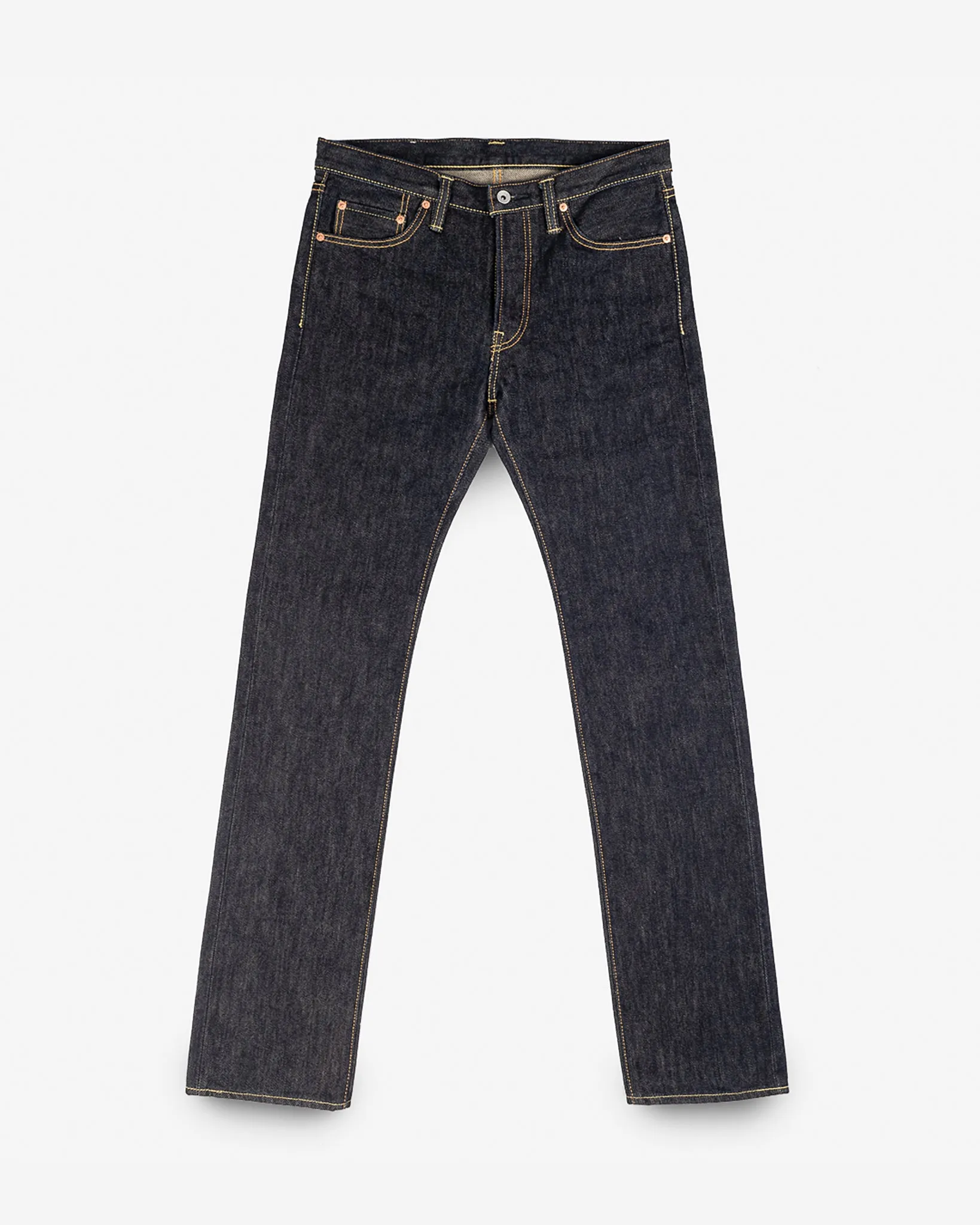 21oz Selvedge Denim Slim Straight Cut Jeans - Indigo sold by Iron Heart