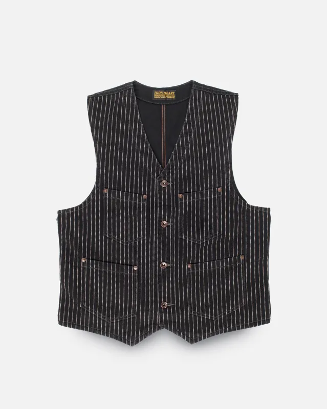 12oz Wabash/Duck Work Vest - Black/Black sold by Iron Heart
