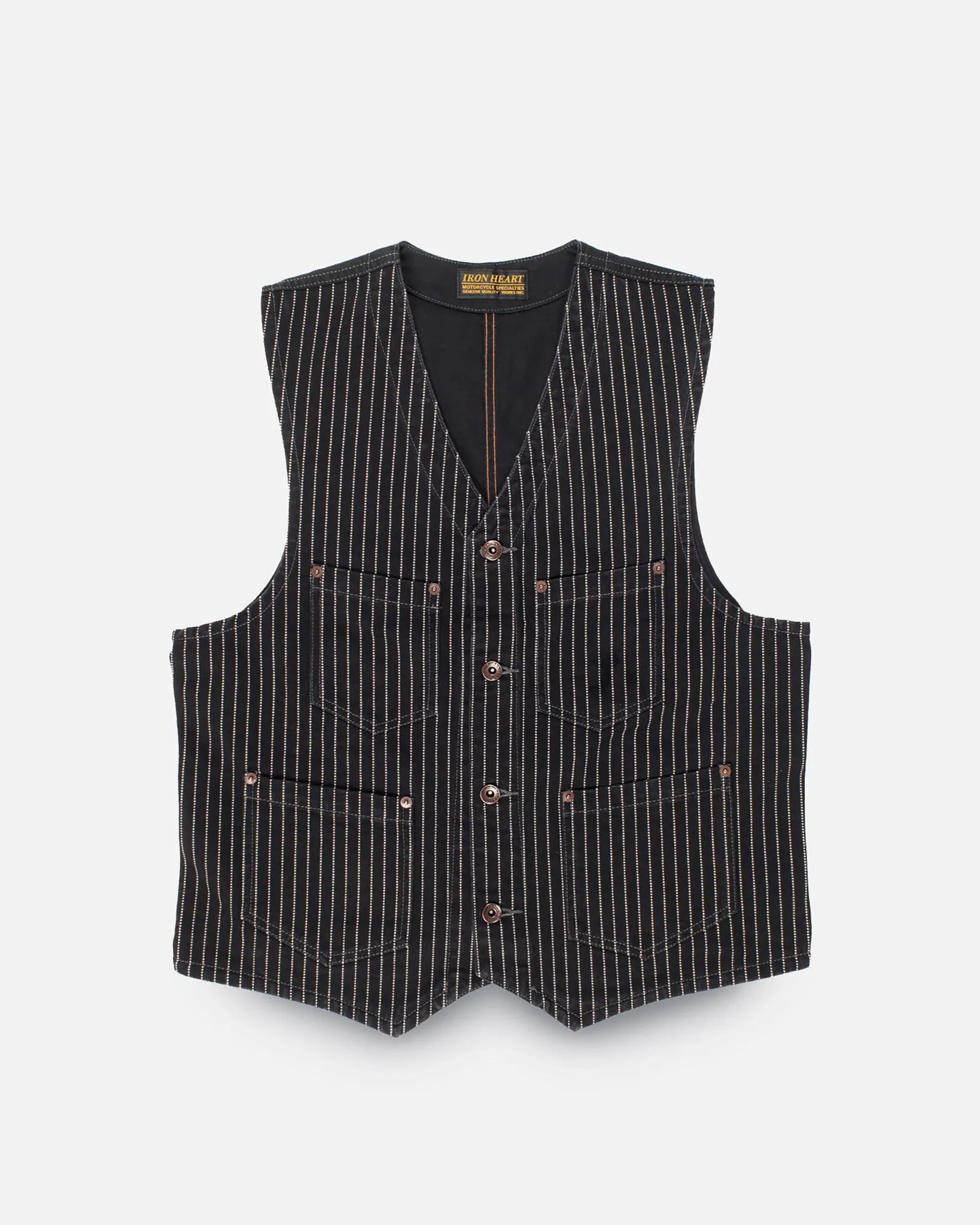 12oz Wabash/Duck Work Vest - Black/Black sold by Iron Heart