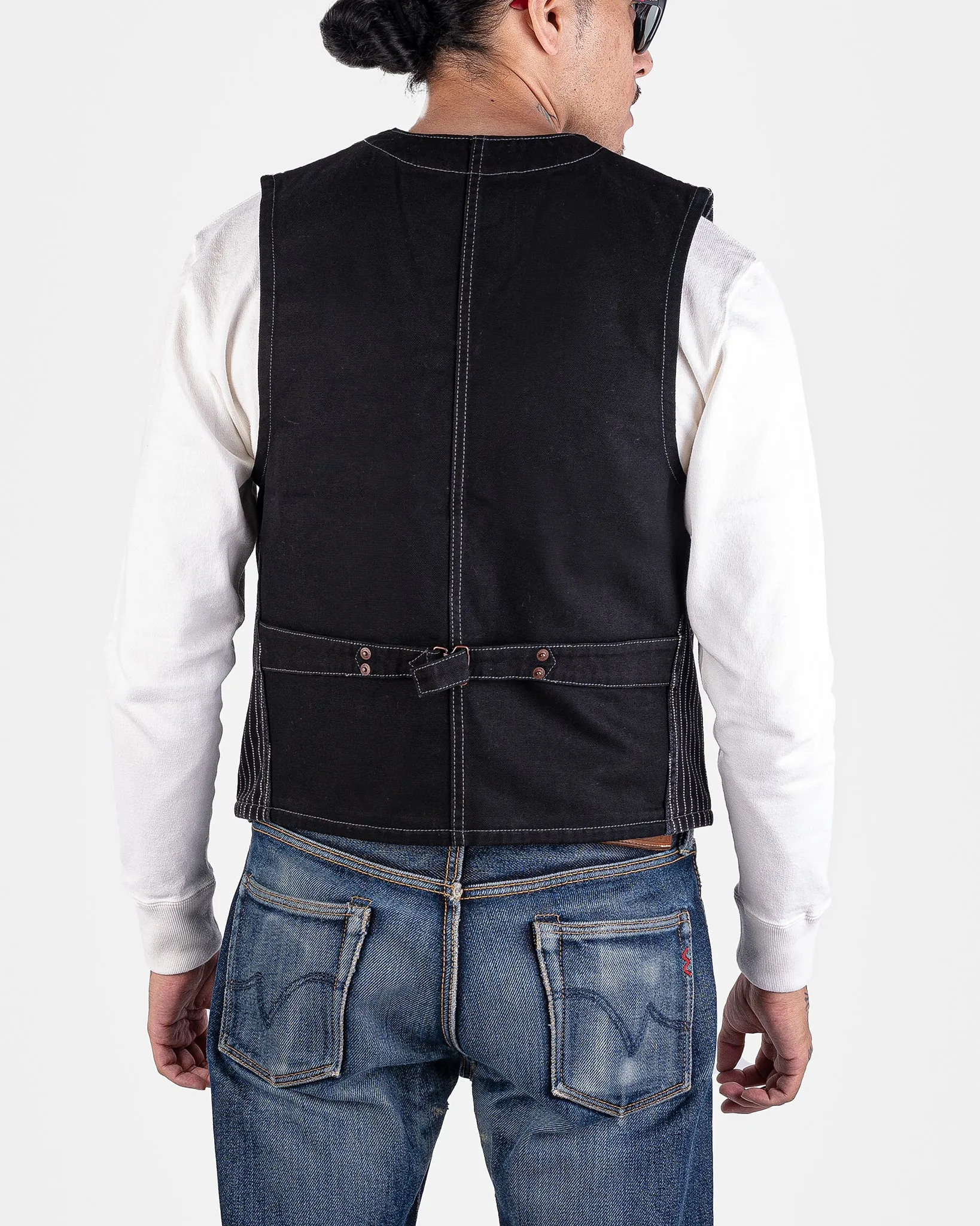 12oz Wabash/Duck Work Vest - Black/Black sold by Iron Heart product image thumbnail 3