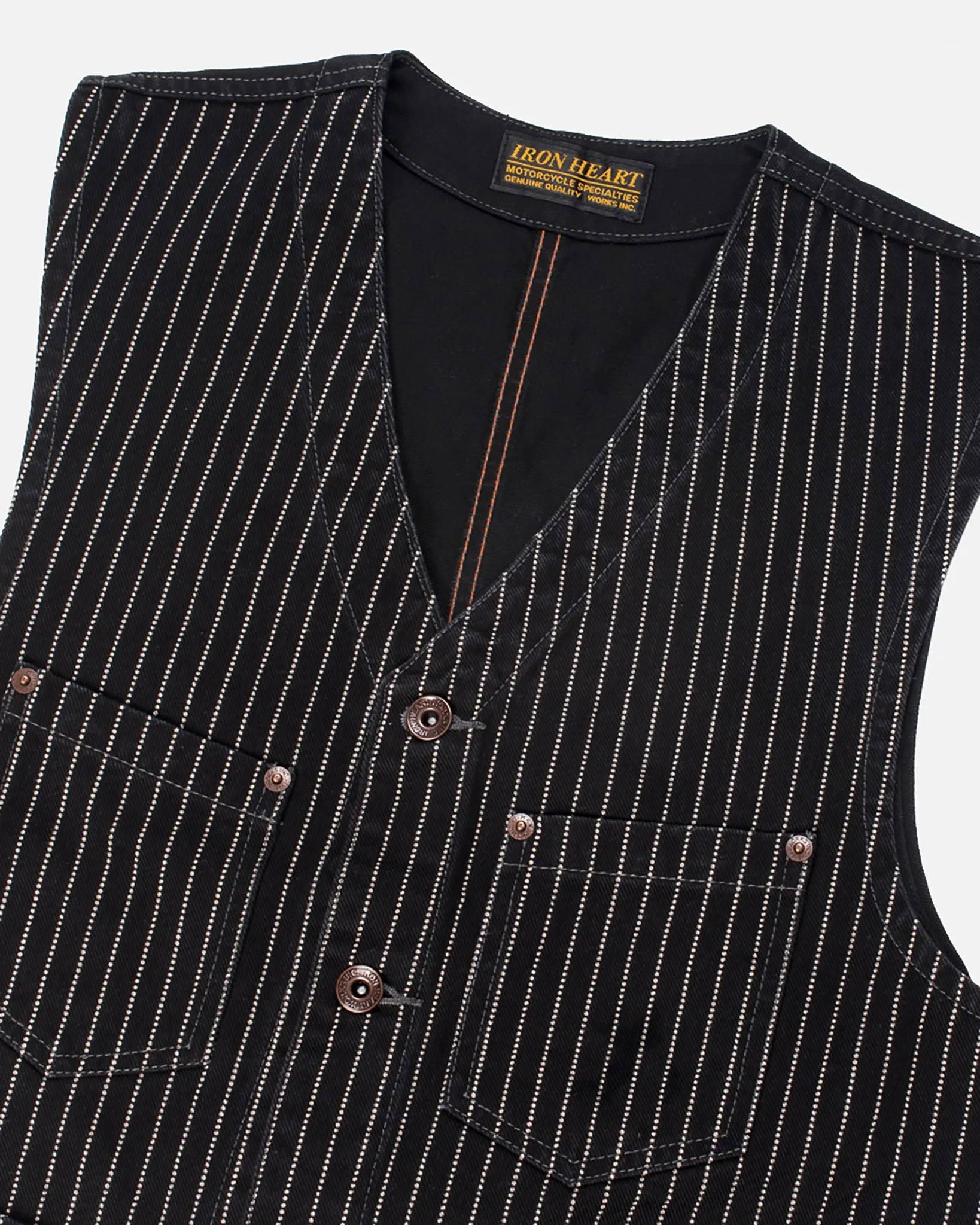 12oz Wabash/Duck Work Vest - Black/Black sold by Iron Heart product image thumbnail 5