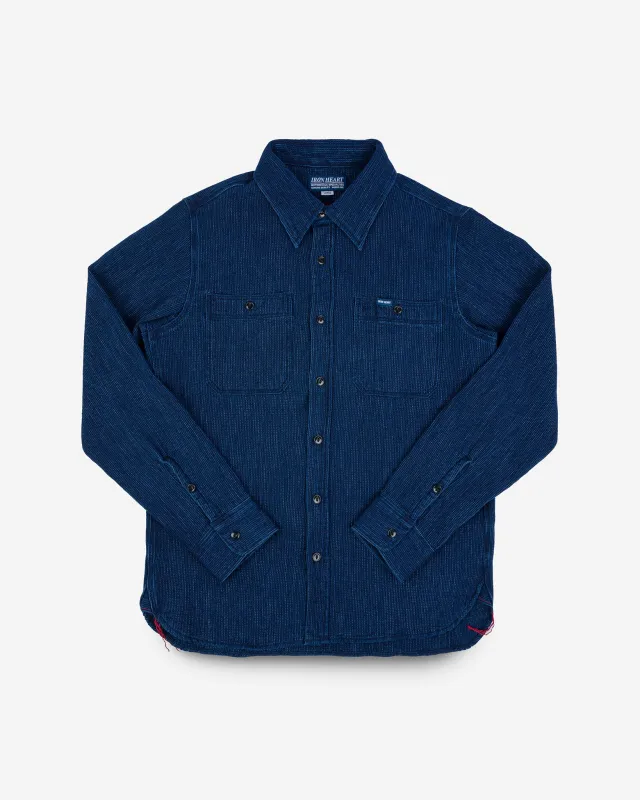 Waffle Work Shirt - Indigo sold by Iron Heart