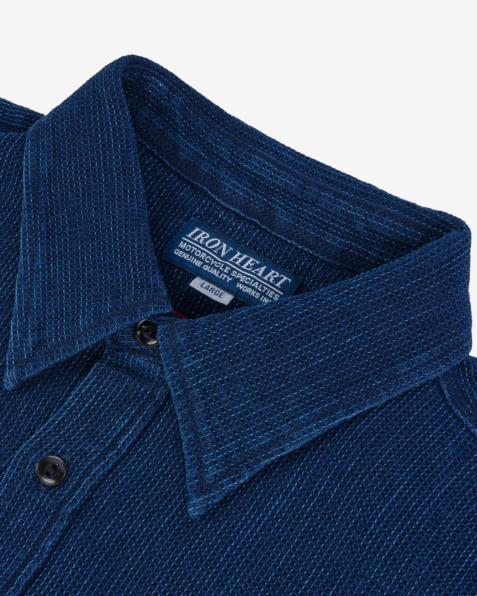 Waffle Work Shirt - Indigo sold by Iron Heart product image thumbnail 5