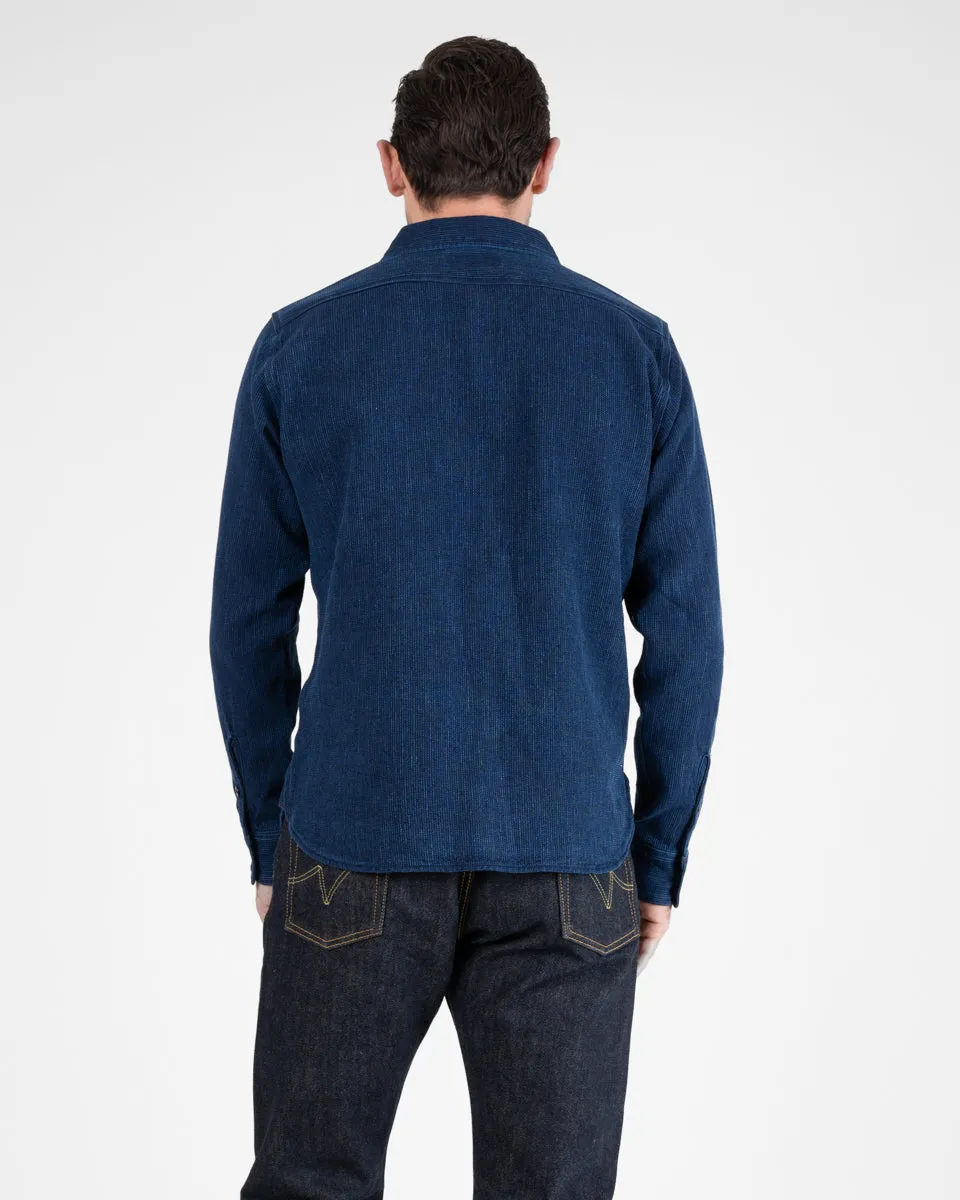 Waffle Work Shirt - Indigo sold by Iron Heart product image thumbnail 3