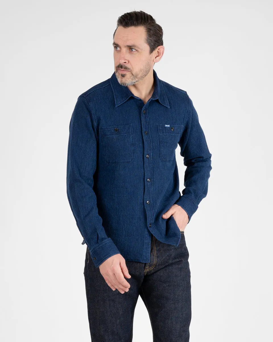 Waffle Work Shirt - Indigo sold by Iron Heart product image thumbnail 2