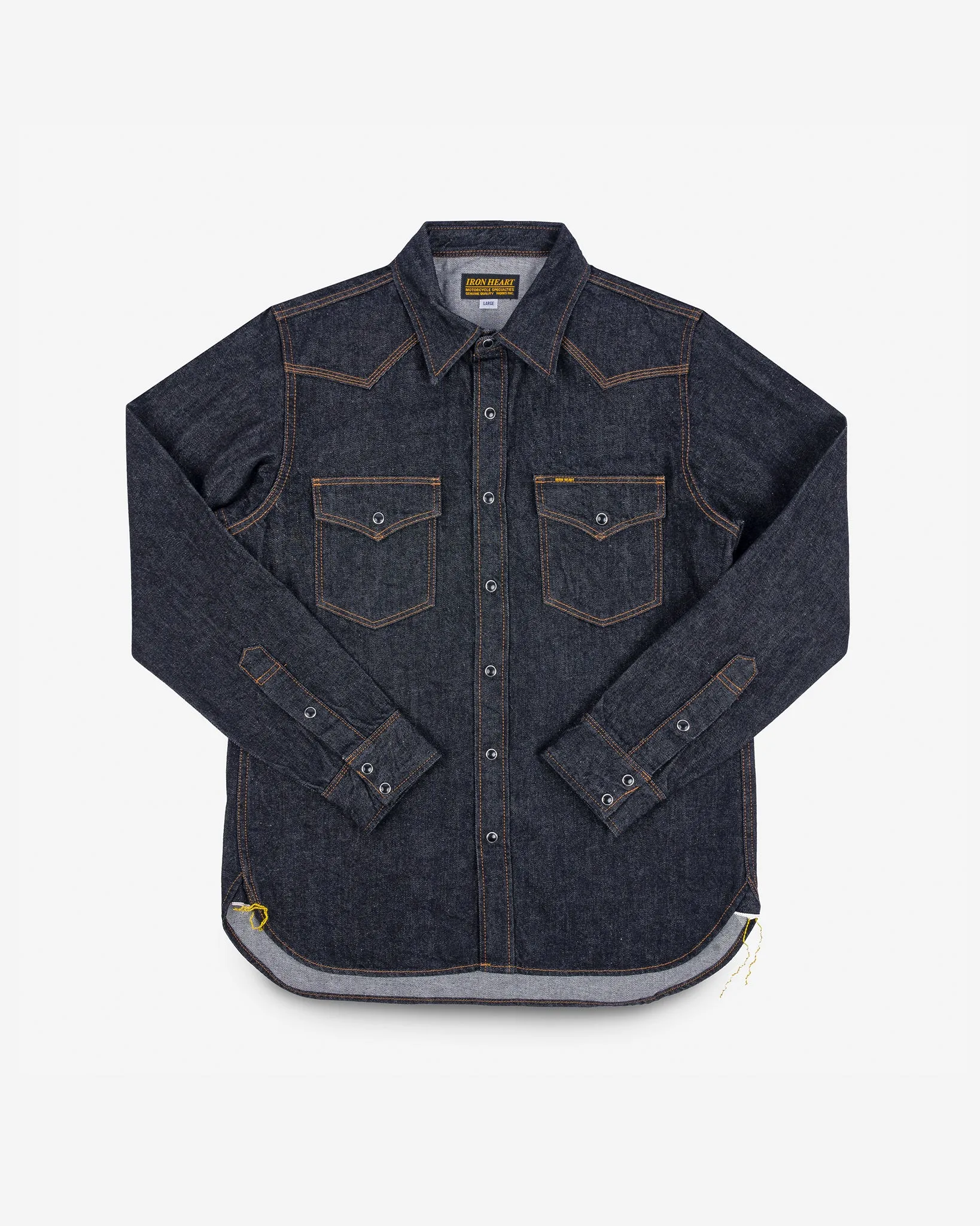 12oz Selvedge Denim Western Shirt - Black sold by Iron Heart