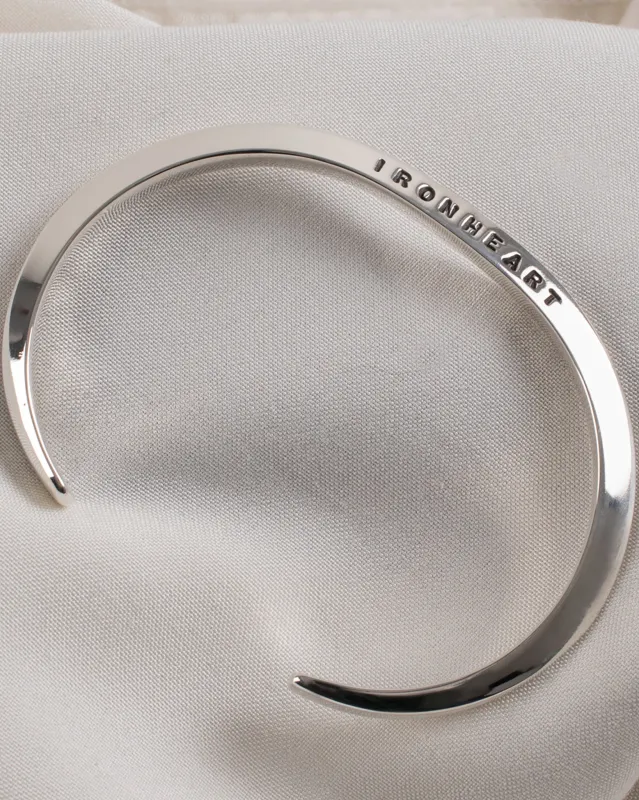 Iron Heart "V" Profile Bangle - Sterling Silver sold by Iron Heart