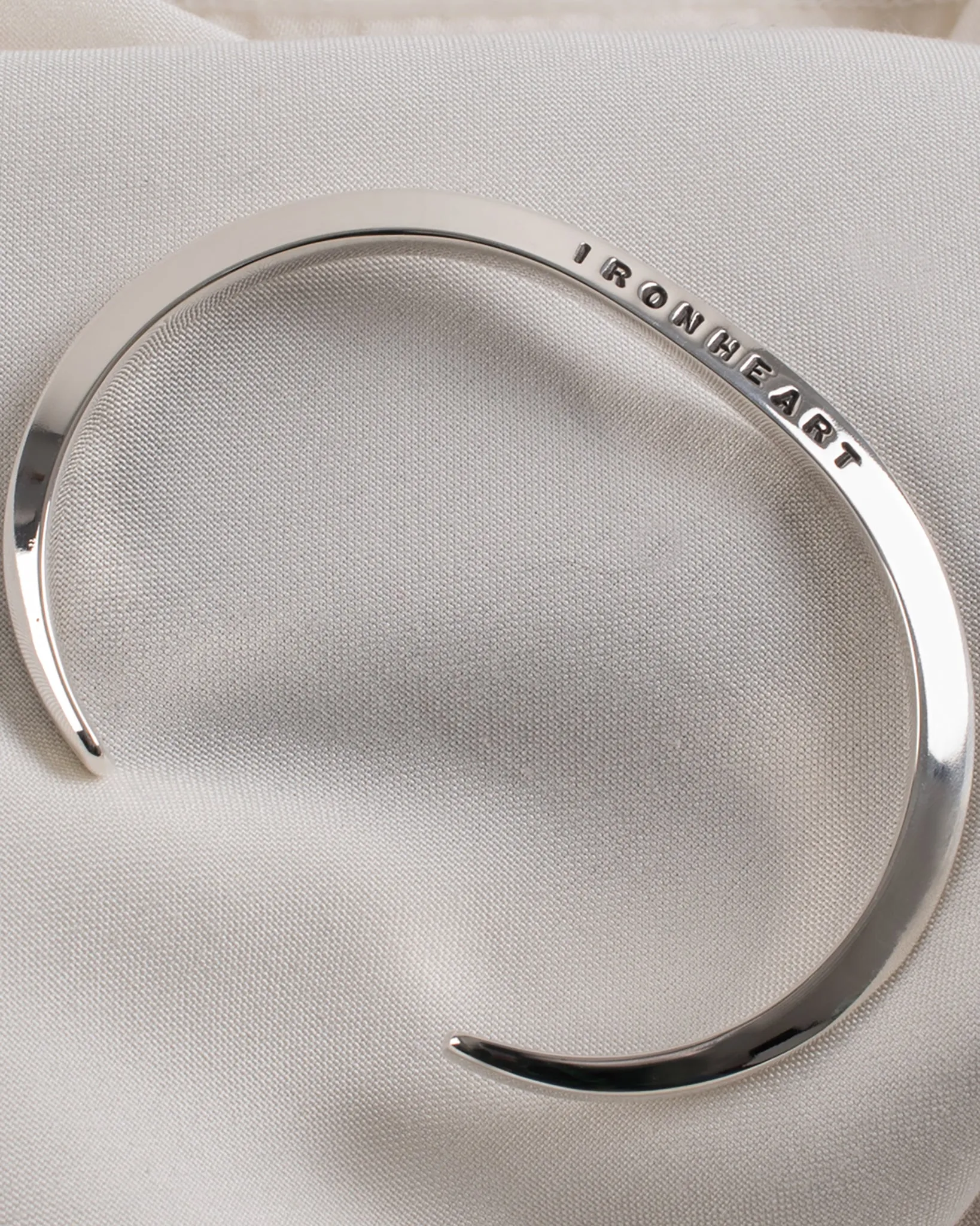 Iron Heart "V" Profile Bangle - Sterling Silver sold by Iron Heart