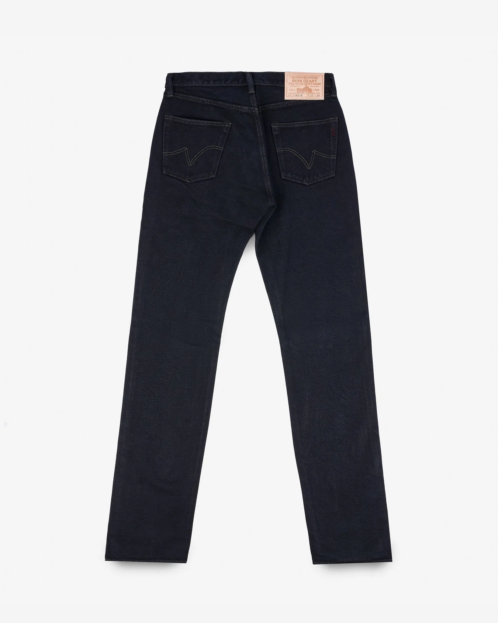 21oz Selvedge Denim Straight Cut Jeans - Indigo Overdyed Black sold by Iron Heart product image thumbnail 5