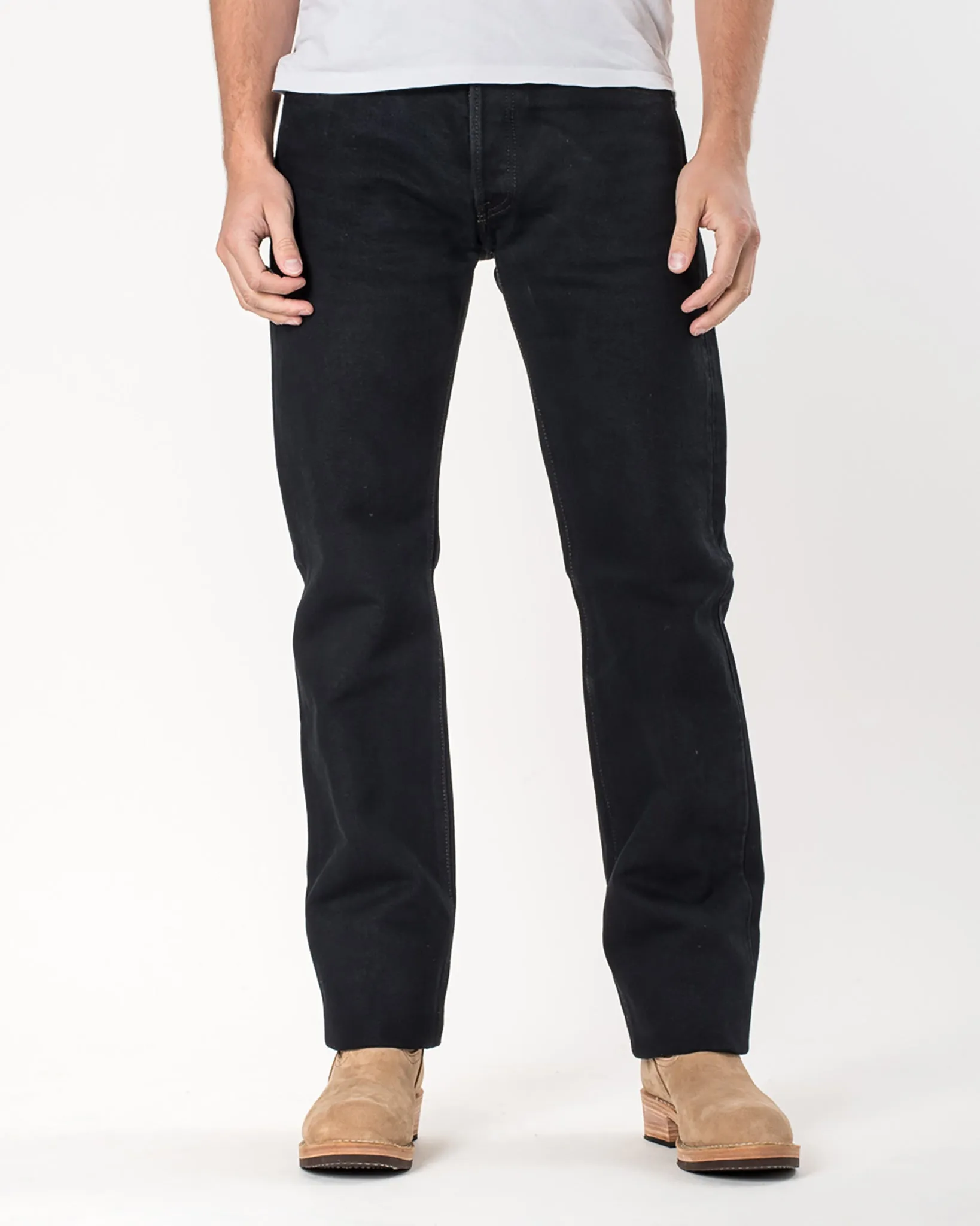21oz Selvedge Denim Straight Cut Jeans - Indigo Overdyed Black sold by Iron Heart product image thumbnail 2