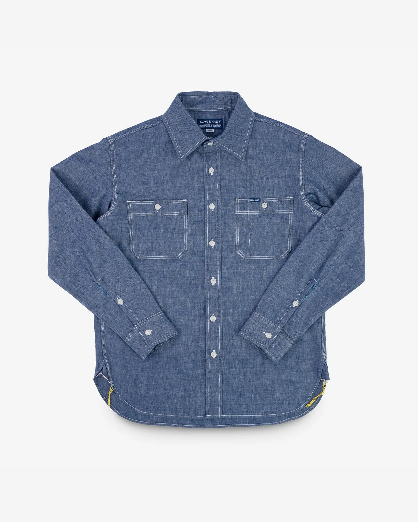 10oz Selvedge Chambray Work Shirt - Blue sold by Iron Heart