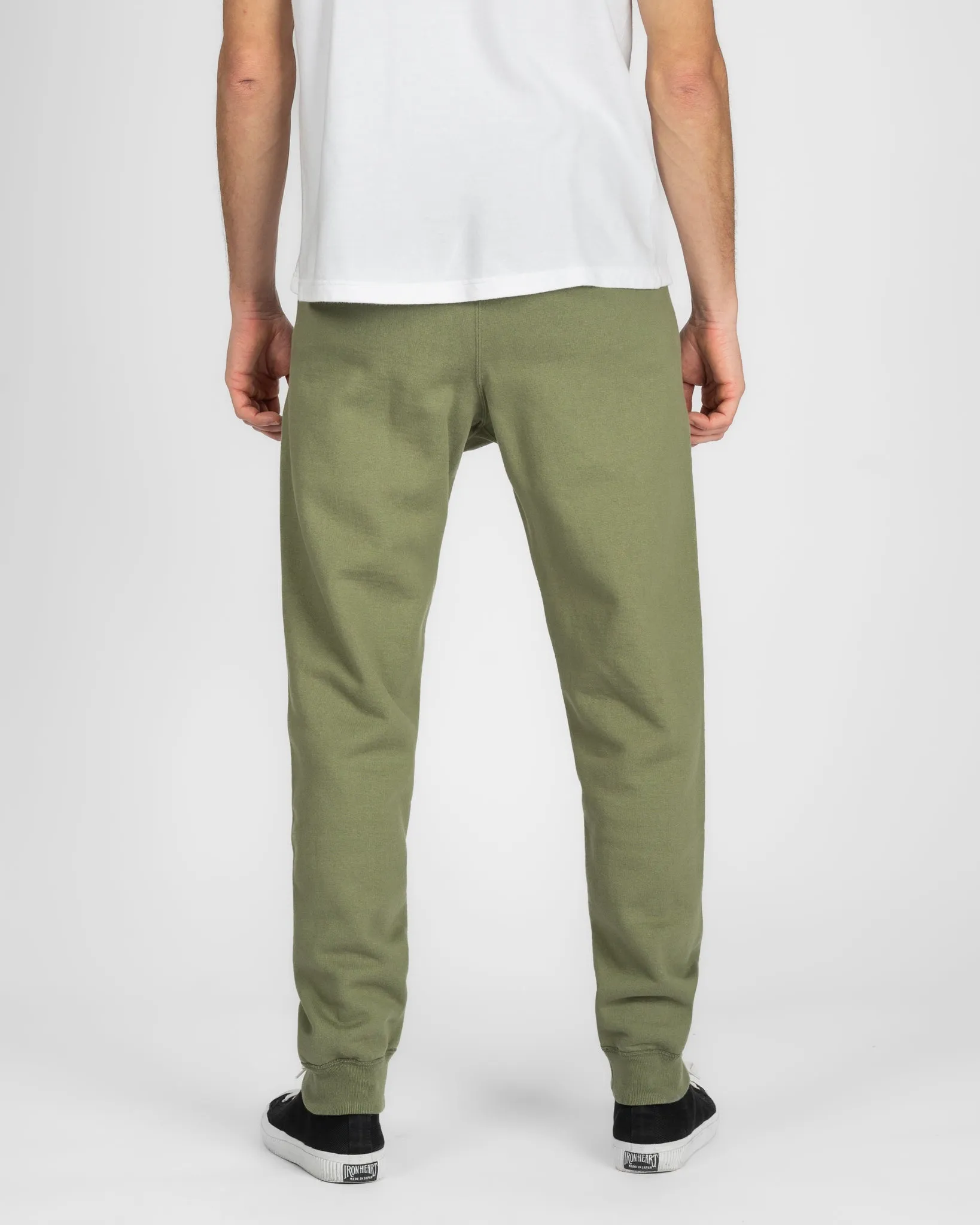 14oz Ultra Heavyweight Loopwheel Cotton Sweatpants - Olive sold by Iron Heart product image thumbnail 3