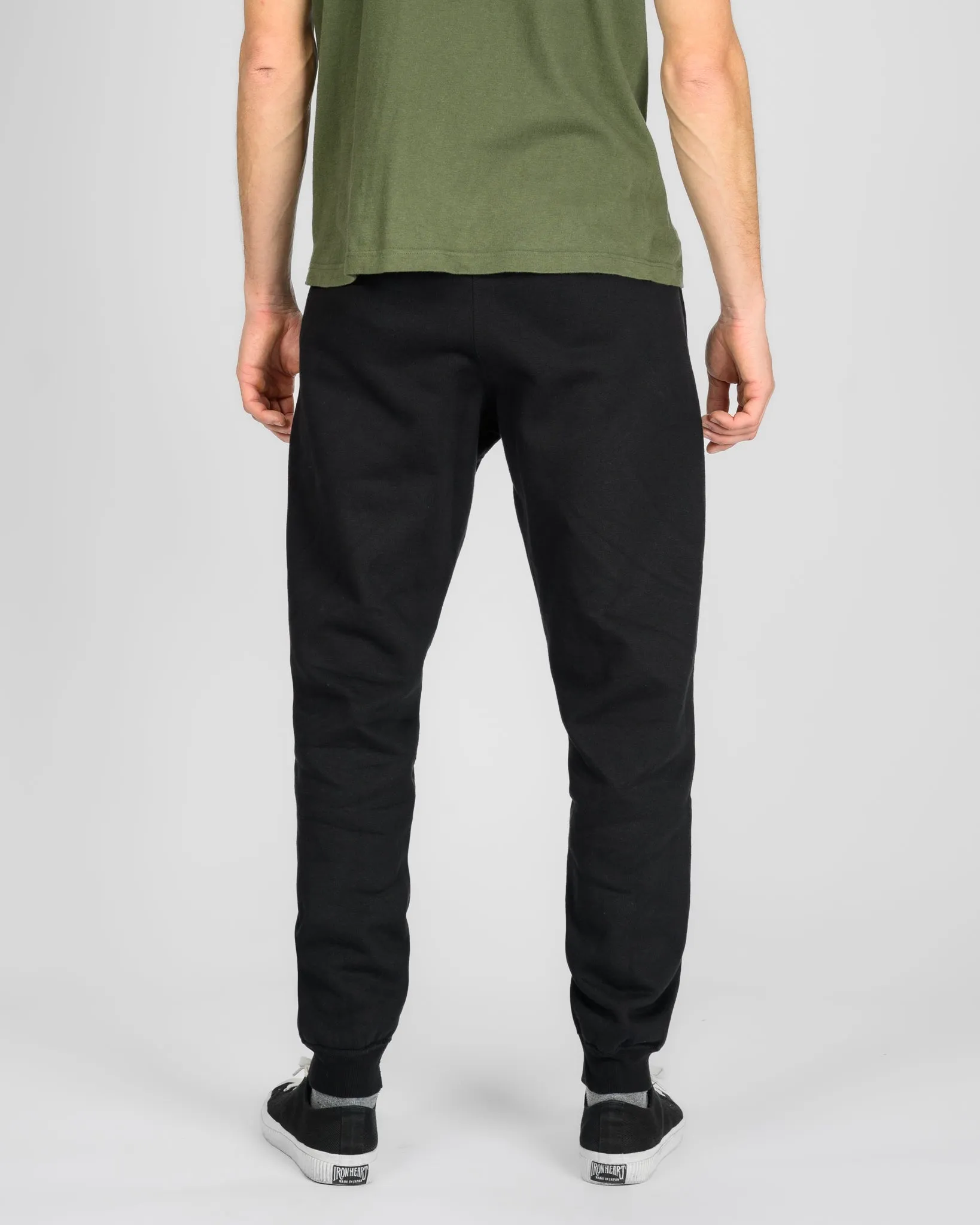 14oz Ultra Heavyweight Loopwheel Cotton Sweatpants - Black sold by Iron Heart product image thumbnail 3