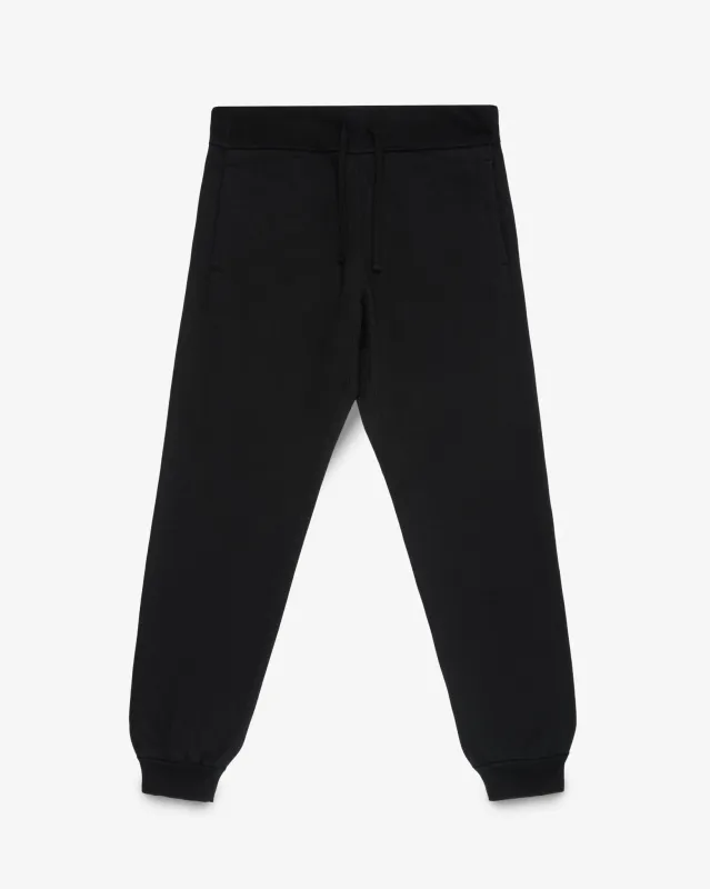 14oz Ultra Heavyweight Loopwheel Cotton Sweatpants - Black made by Iron Heart