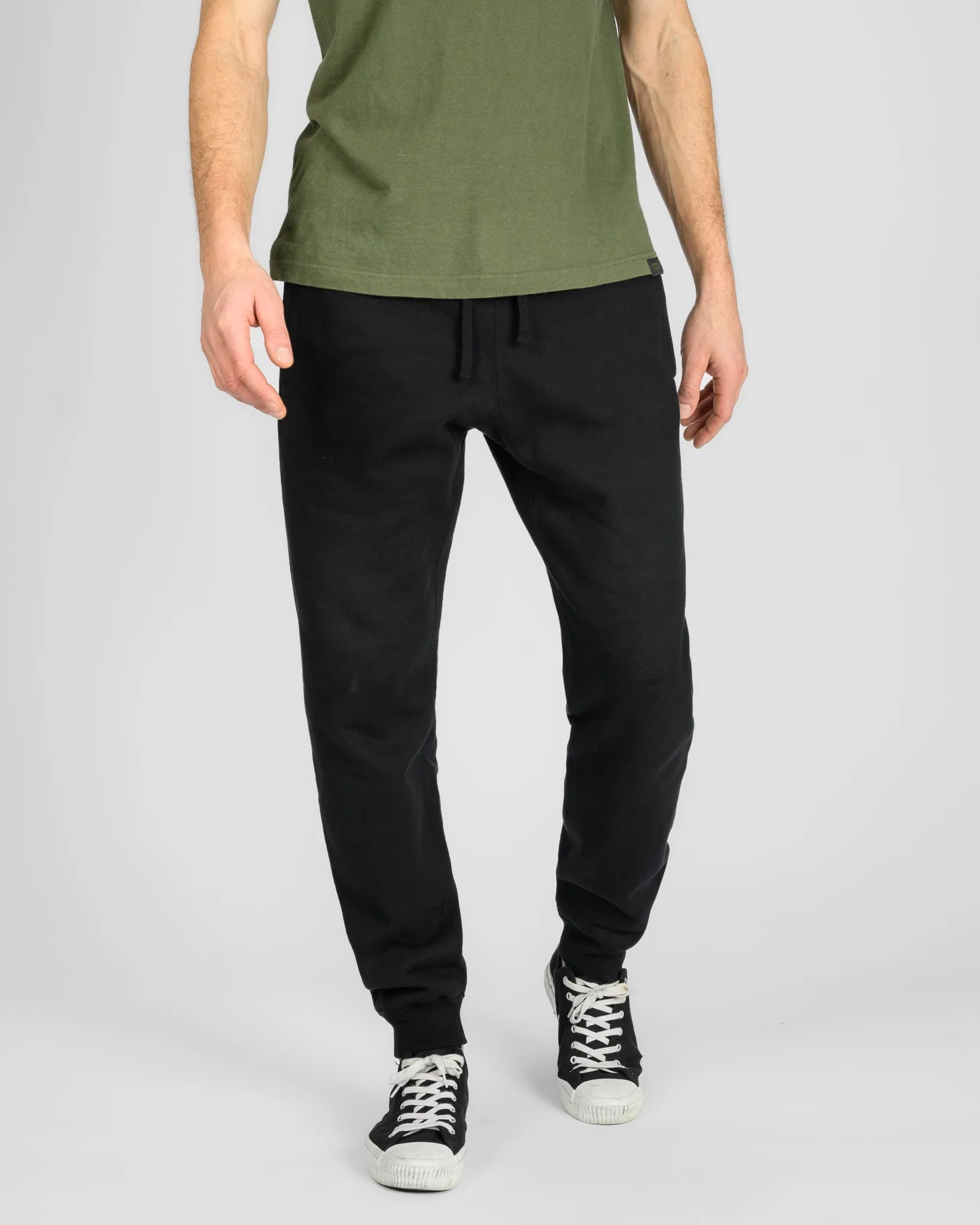 14oz Ultra Heavyweight Loopwheel Cotton Sweatpants - Black sold by Iron Heart product image thumbnail 2