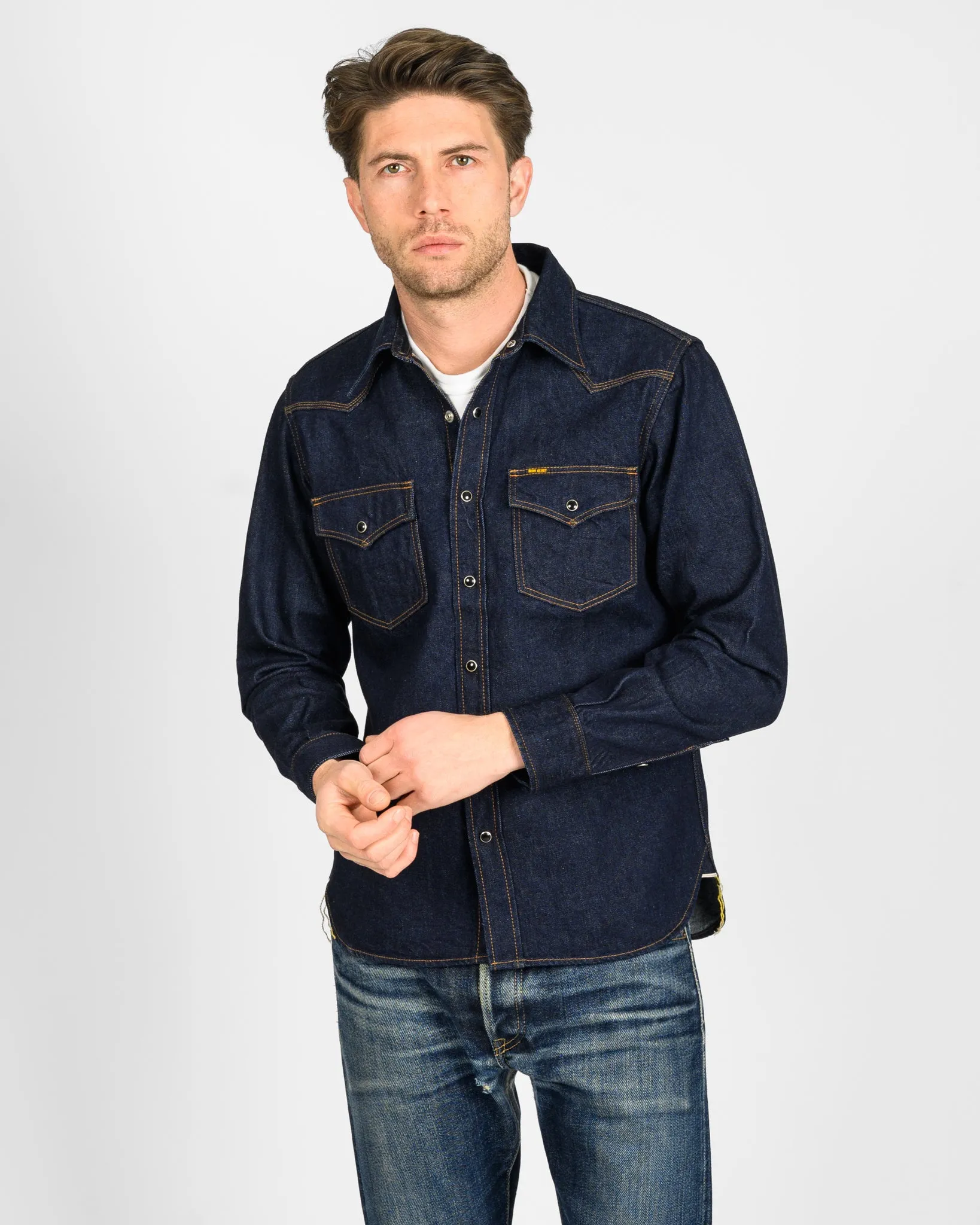 12oz Selvedge Denim Western Shirt - Indigo sold by Iron Heart product image thumbnail 2
