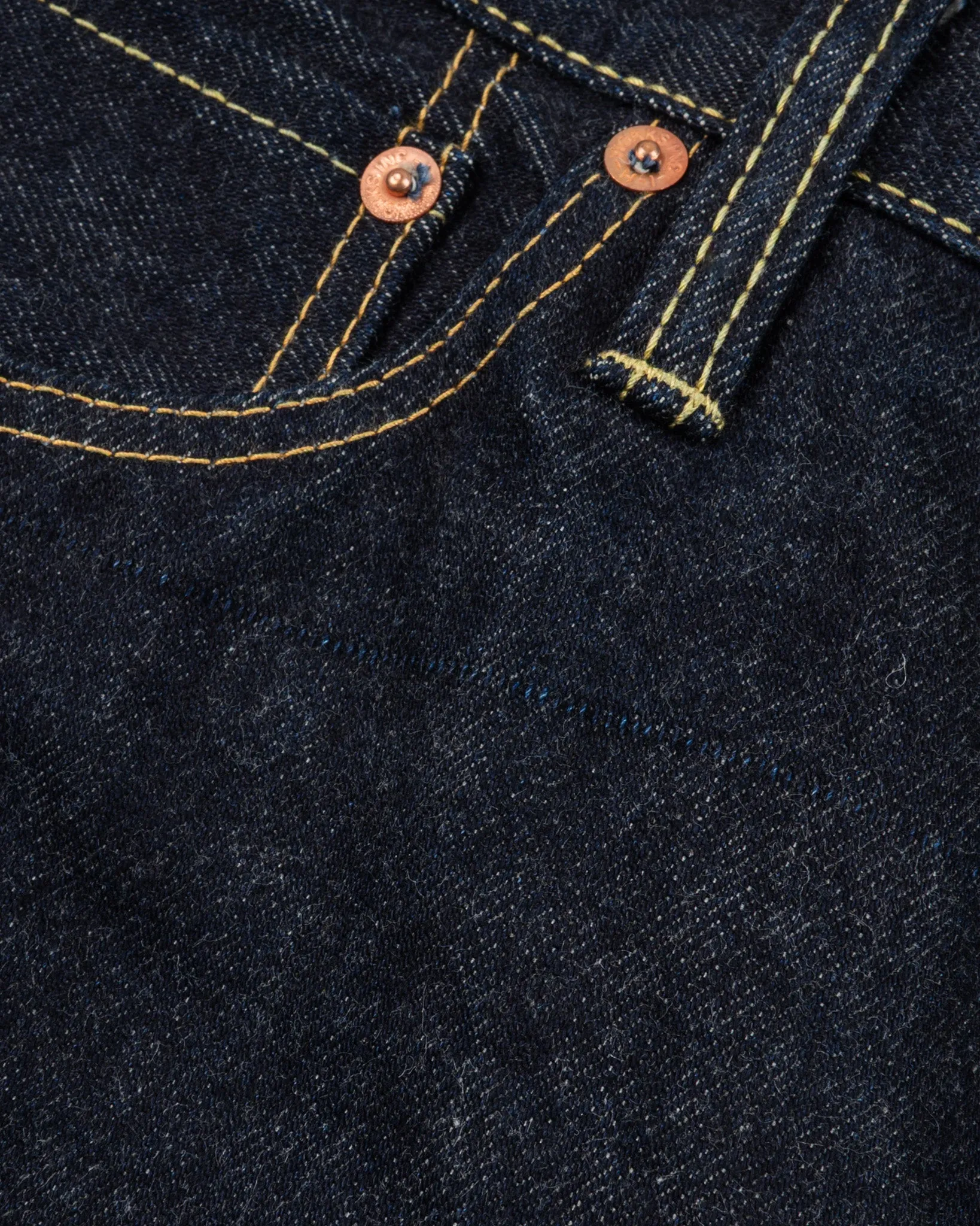 14oz Selvedge Denim Super Slim Cut Jeans - Indigo (IH-555S-142) Tag 34, Hemmed to 31.0'' sold by Iron Heart product image thumbnail 4