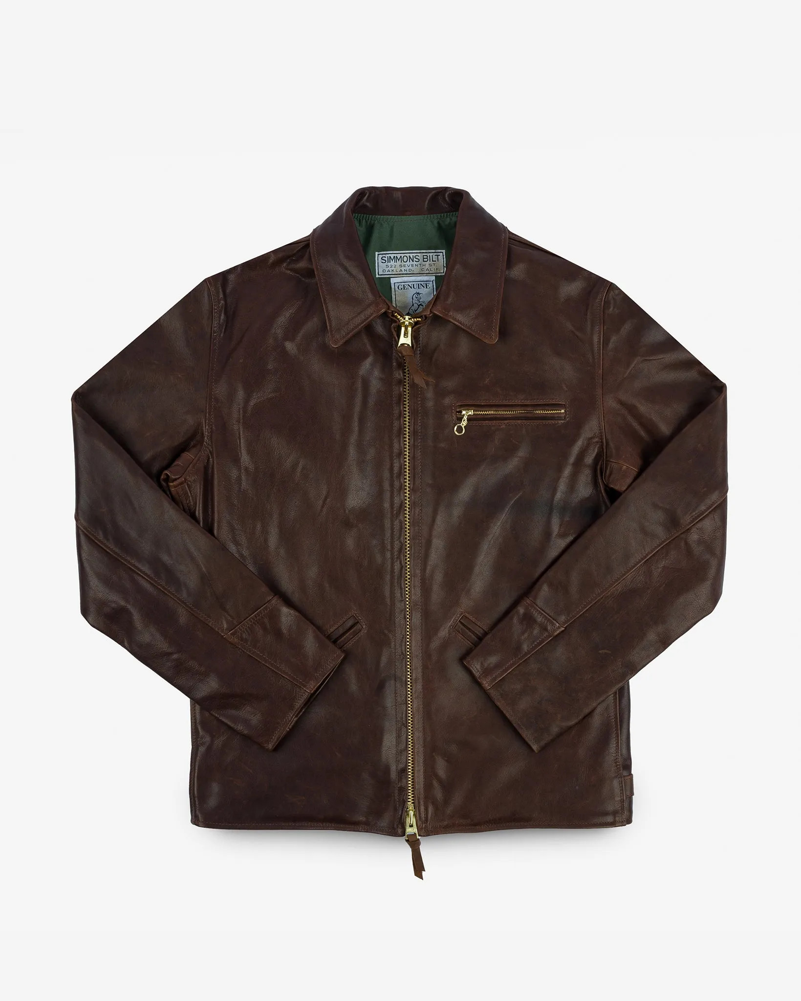 Iron Heart x Simmons Bilt Horsehide Savannah Jacket - Brown sold by Iron Heart