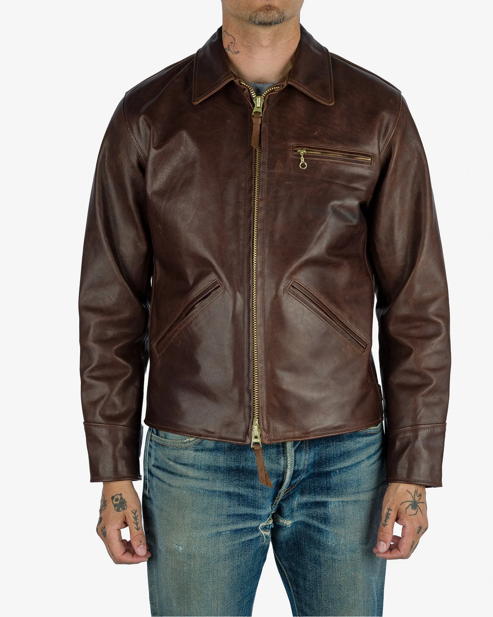 Iron Heart x Simmons Bilt Horsehide Savannah Jacket - Brown sold by Iron Heart product image thumbnail 2