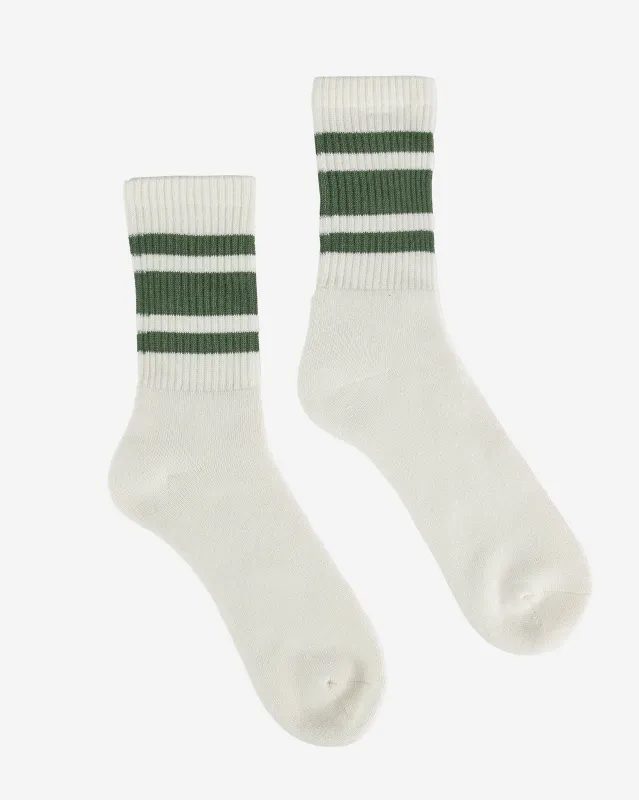 Decka 80s Skater Socks - Short Length - Olive Green sold by Iron Heart