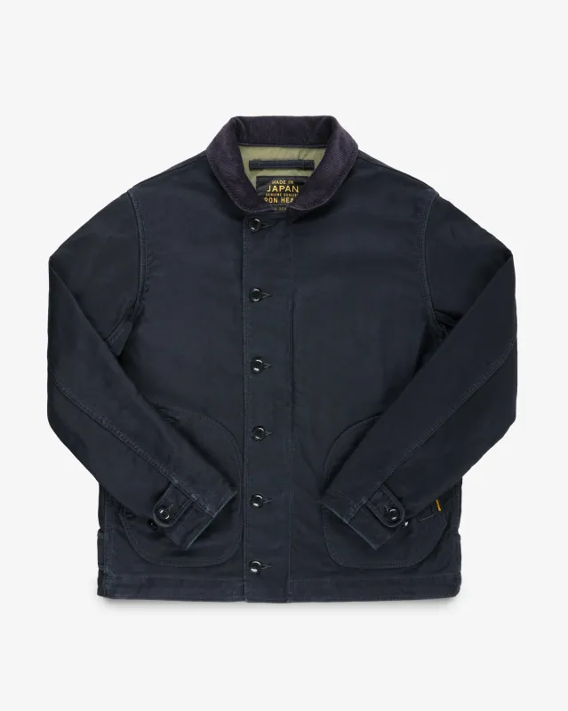 12oz Whipcord Lightweight N1 Deck Jacket - Black sold by Iron Heart