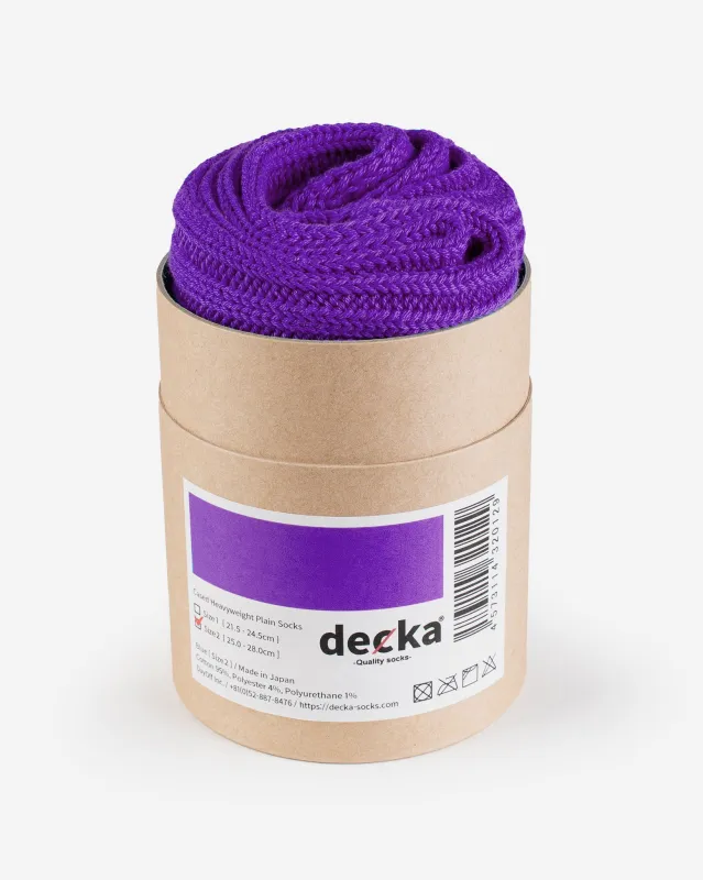 Decka Cased Heavyweight Plain Socks - Purple sold by Iron Heart
