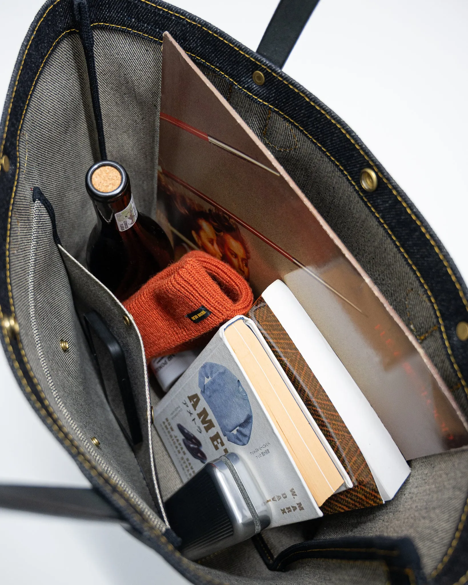 25oz Selvedge Denim Tote Bag - Indigo sold by Iron Heart product image thumbnail 5