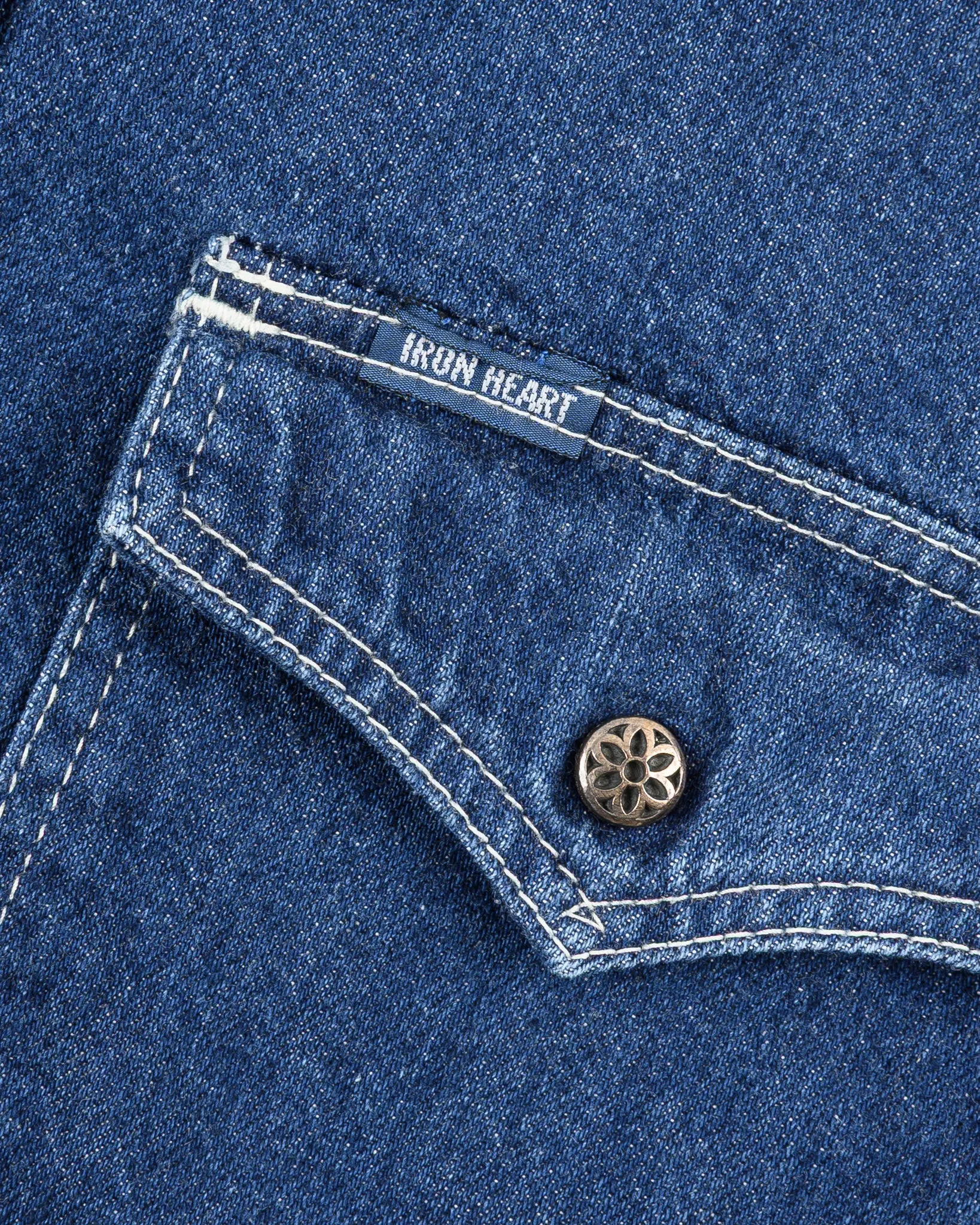 7oz Selvedge Denim Western Shirt - Indigo (IHSH-168-IND) Size XL sold by Iron Heart product image thumbnail 4