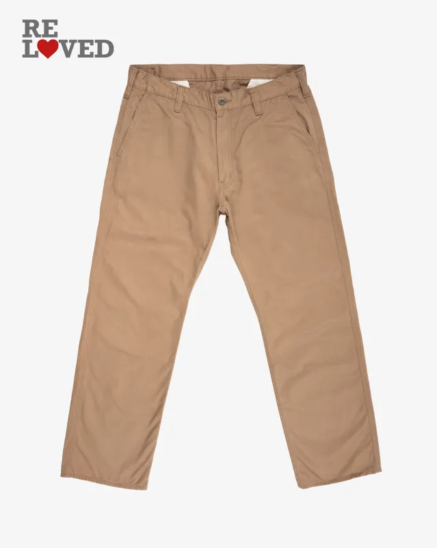 11oz Selvedge Cotton Chinos - Khaki (IH-711-KHA) Tag 36, Hemmed to 29.0" made by Iron Heart