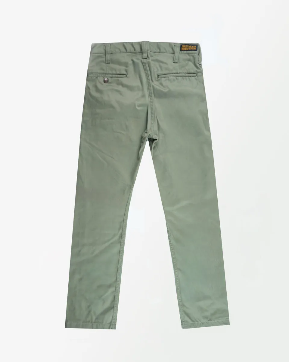 9oz Mercerised Selvedge Cotton Slim Tapered Chinos - Olive (IH-721-OLV) Tag 30, Hemmed to 27.6" sold by Iron Heart product image thumbnail 2