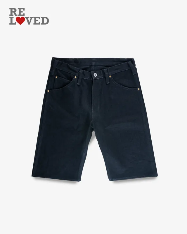 21oz Serge Work Pants - Black (IH-829-BLK) Tag 32, Hemmed to 13.0" sold by Iron Heart